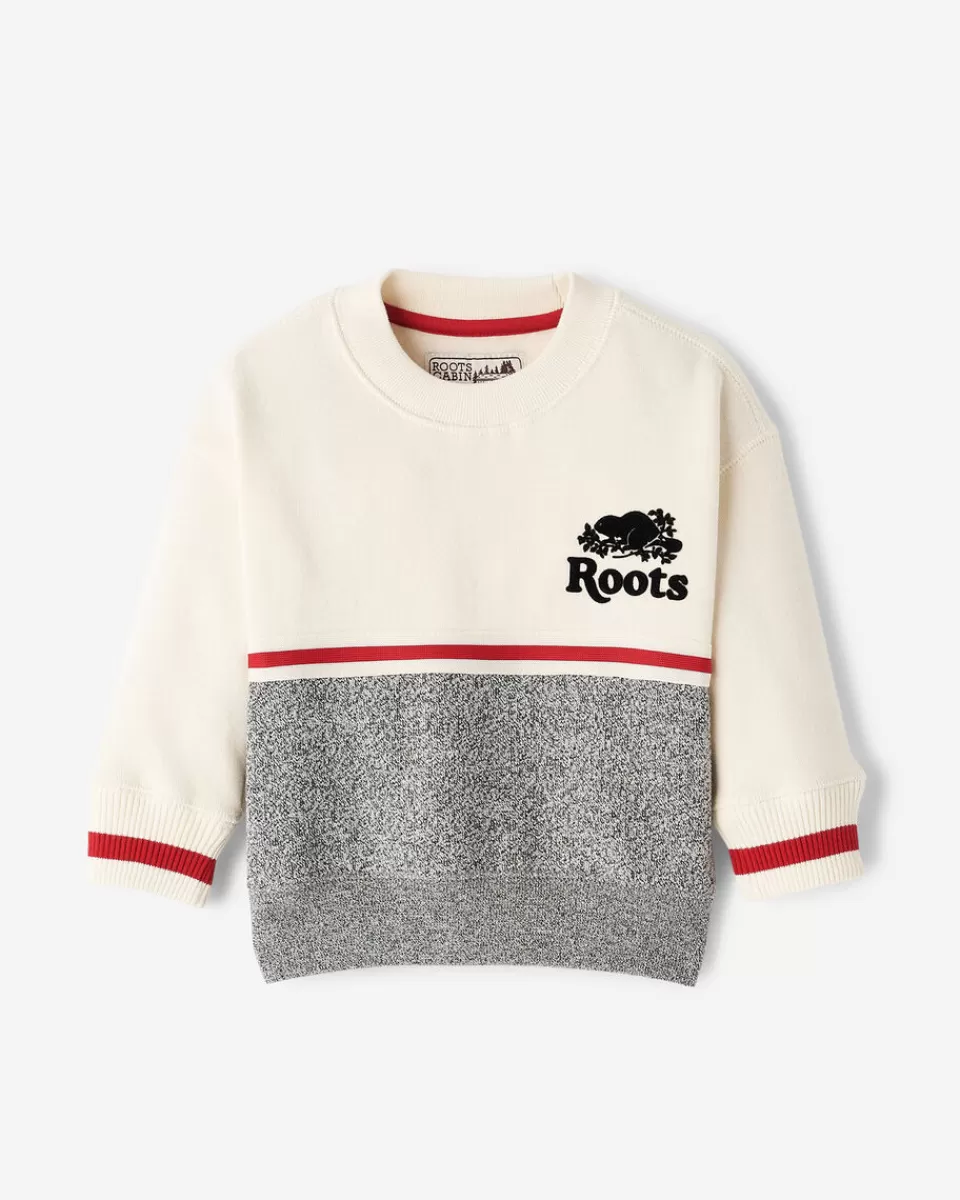 Roots Baby Cabin Crew Sweatshirt BIRCH WHITE Fashion