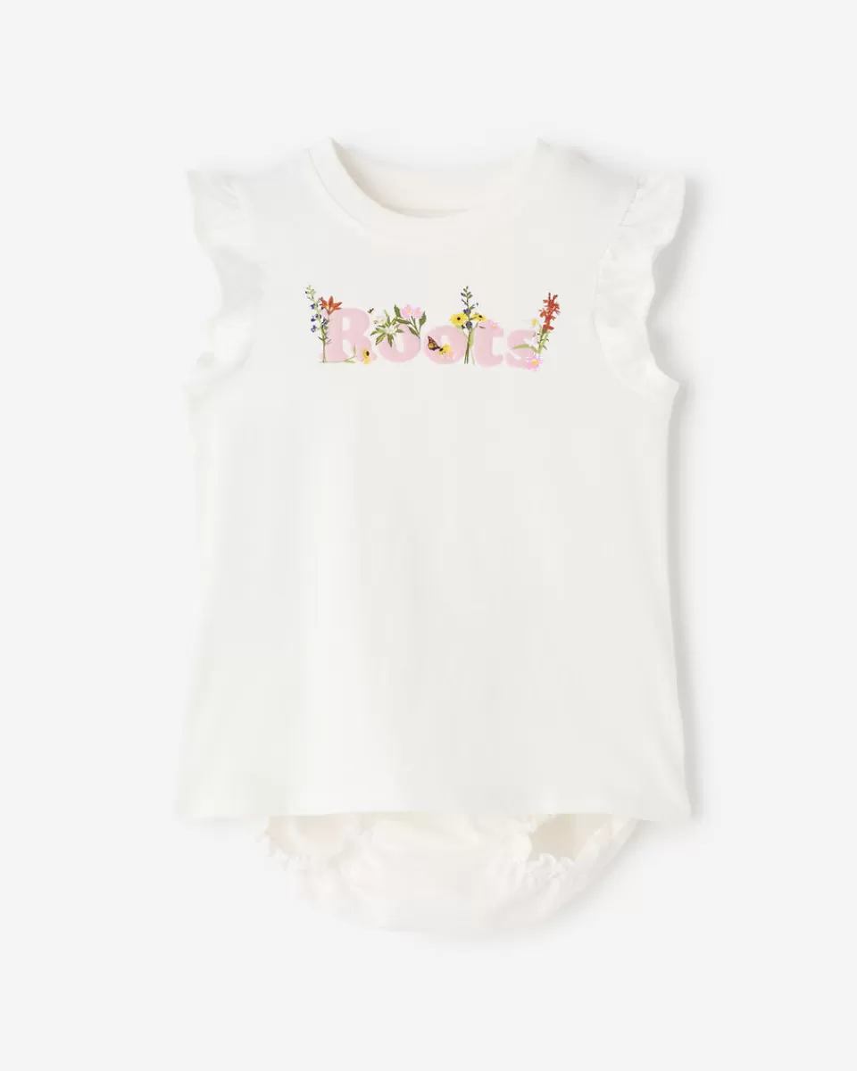 Roots Baby Cooper Floral Dress EGRET Cheap