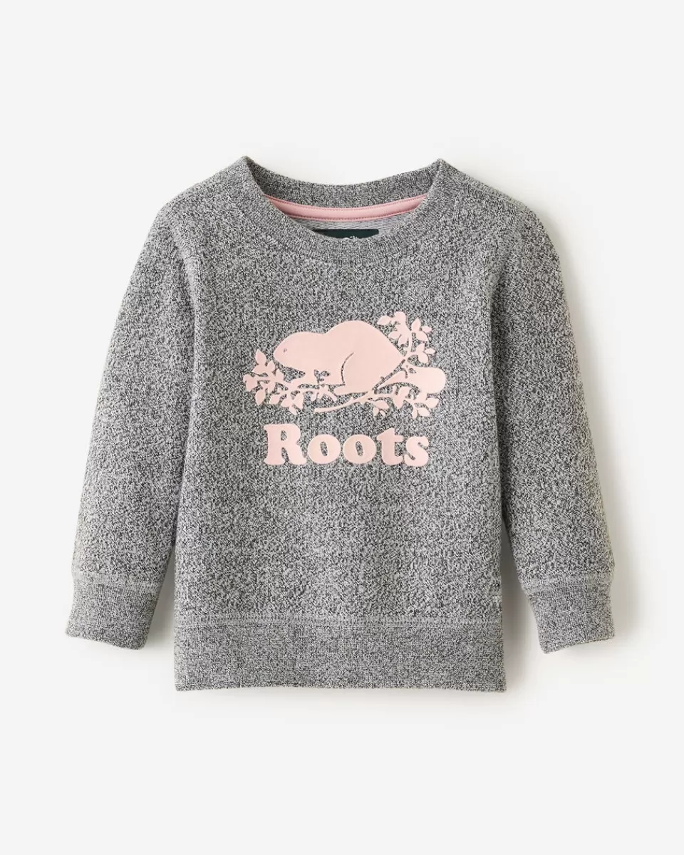 Roots Baby Organic Original Crew Sweatshirt SALT & PEPPER Discount