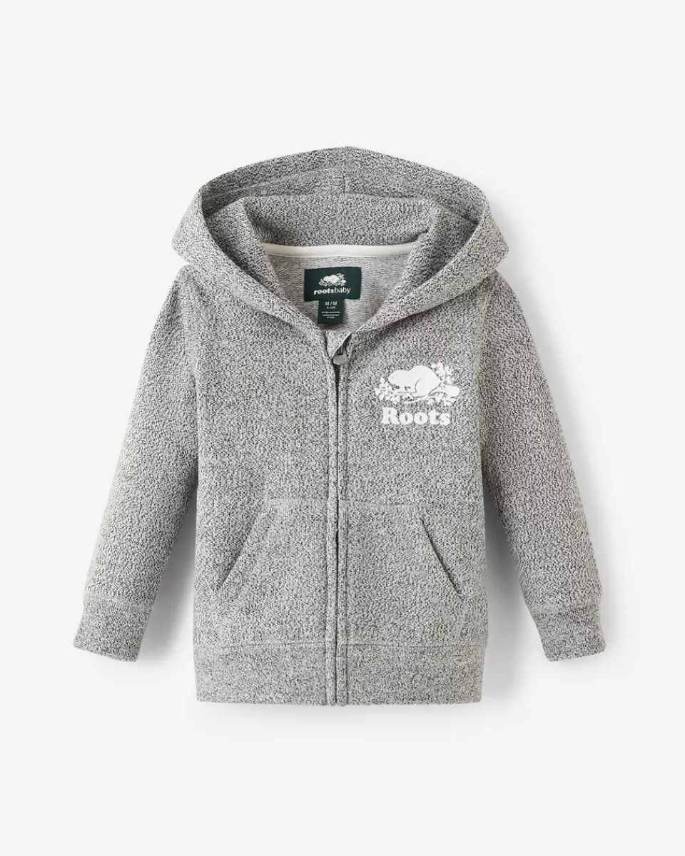 Roots Baby Organic Original Full Zip Hoodie SALT & PEPPER Shop