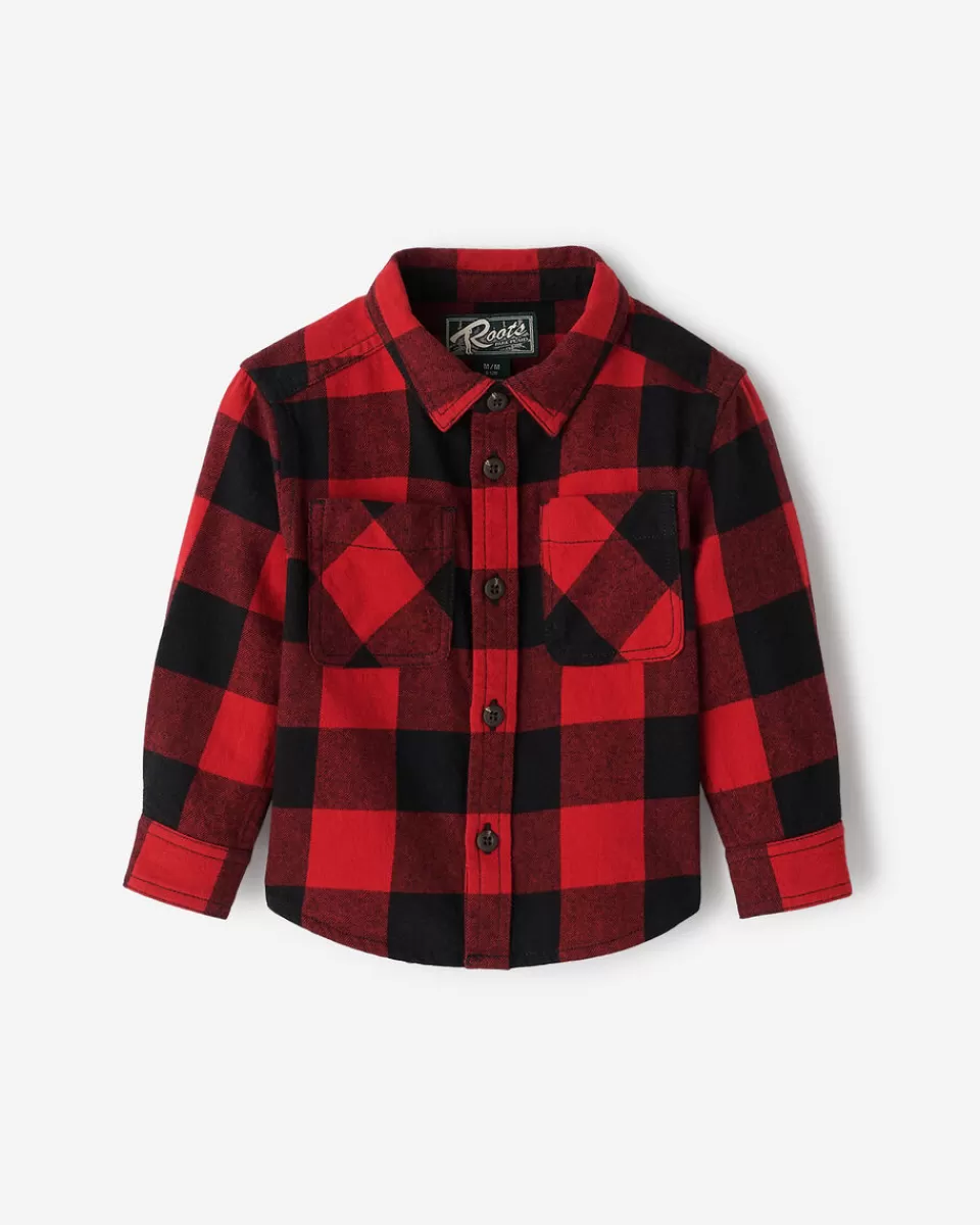 Roots Baby Park Plaid Shirt CABIN RED Outlet