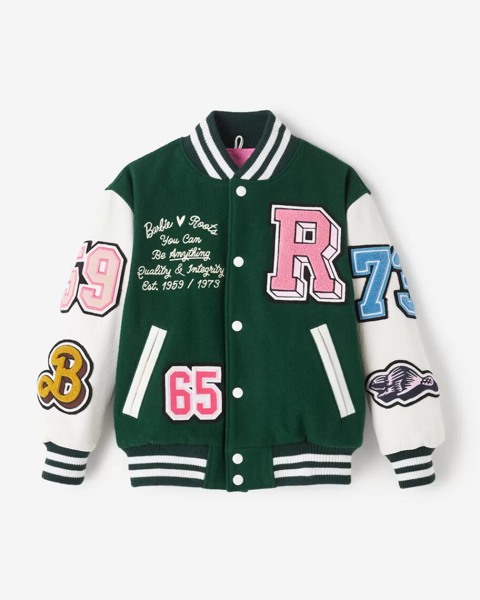 Roots Barbie™ X Kids 65 Varsity Jacket PINE GROVE New