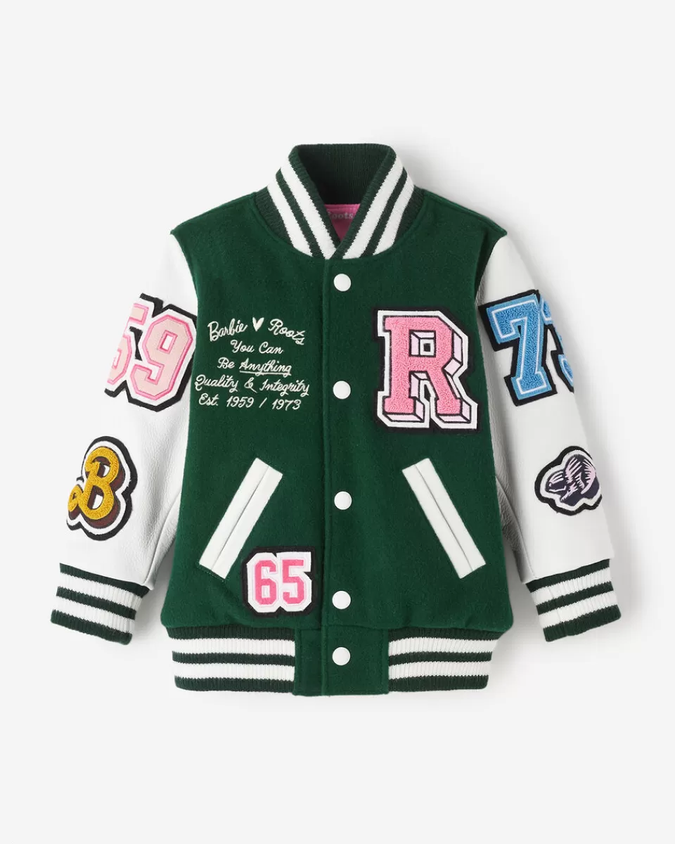 Roots Barbie™ X Toddler 65 Varsity Jacket PINE GROVE Cheap