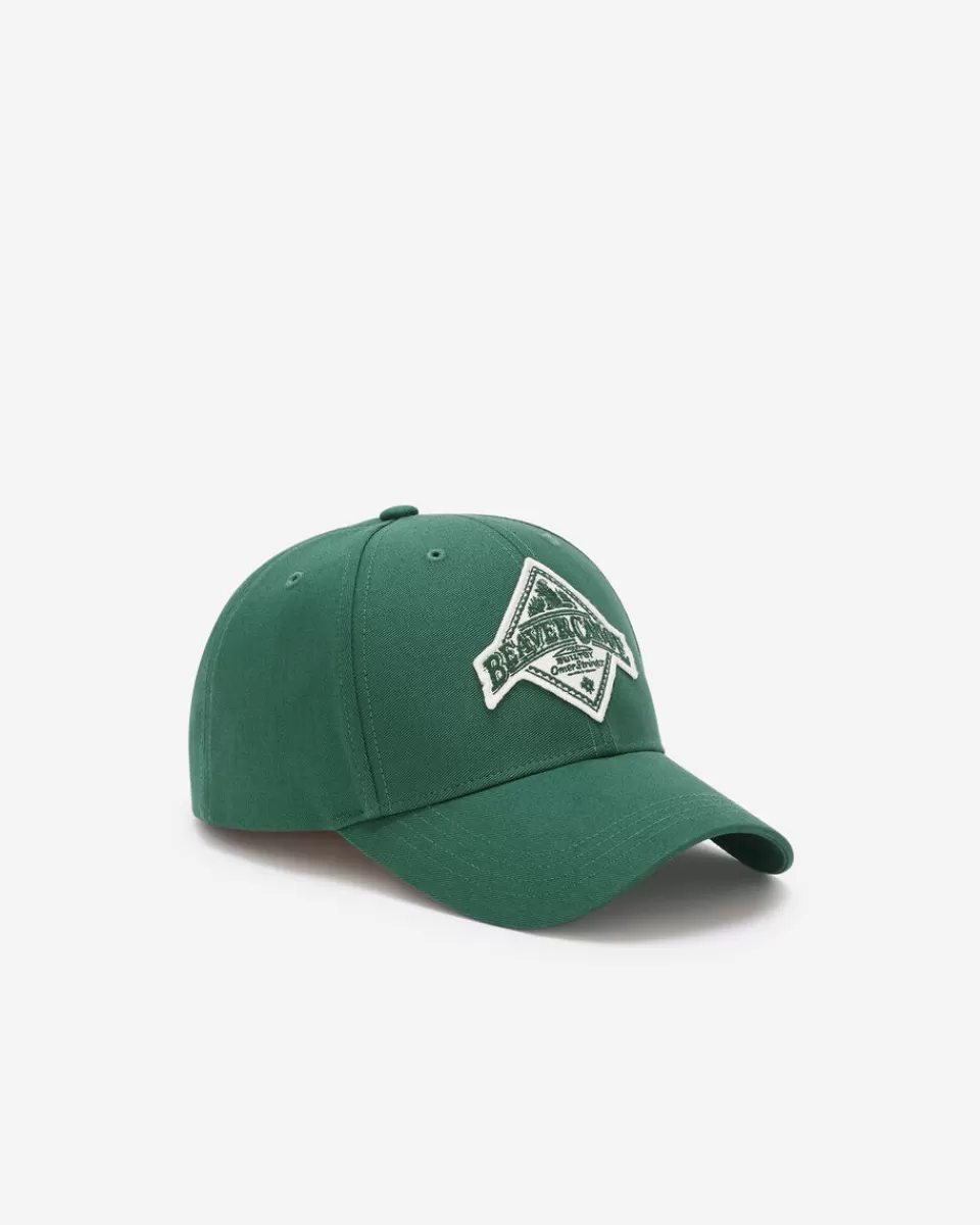 Roots Beaver Canoe Baseball Cap FOREST GREEN Store