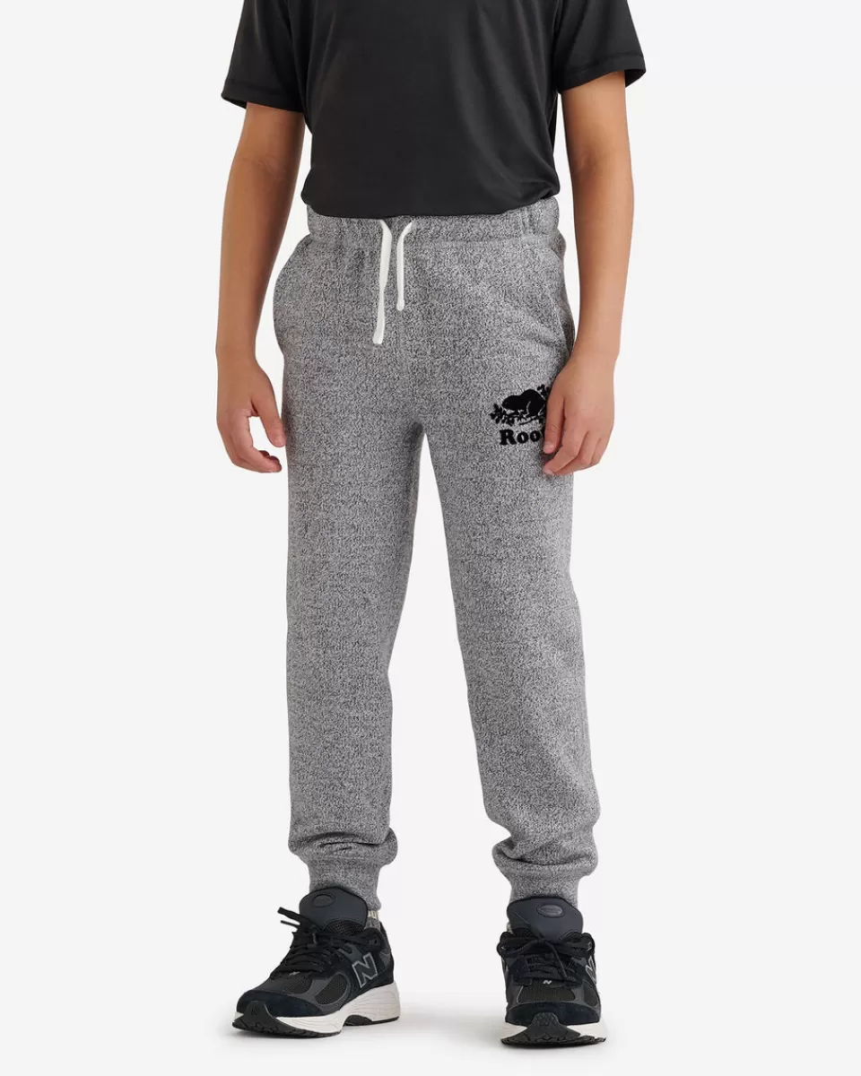 Roots Boys Organic Park Slim Sweatpant SALT & PEPPER Discount