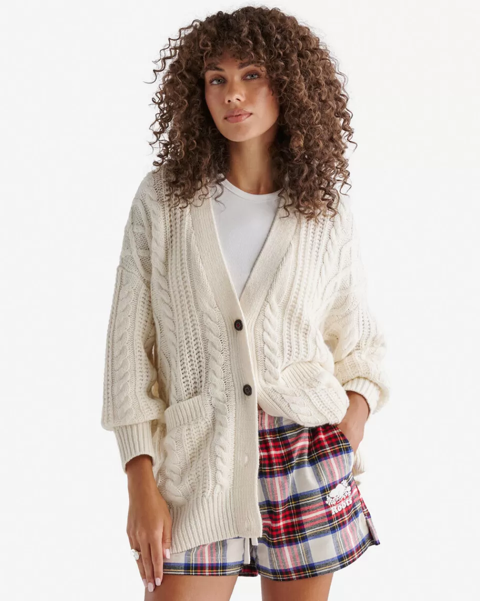 Roots Cabin Cable Cardigan Outlet