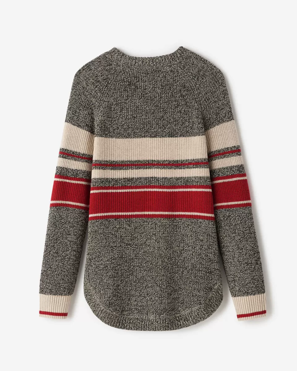 Roots Cabin Stripe Shaker Crew Sweater Online