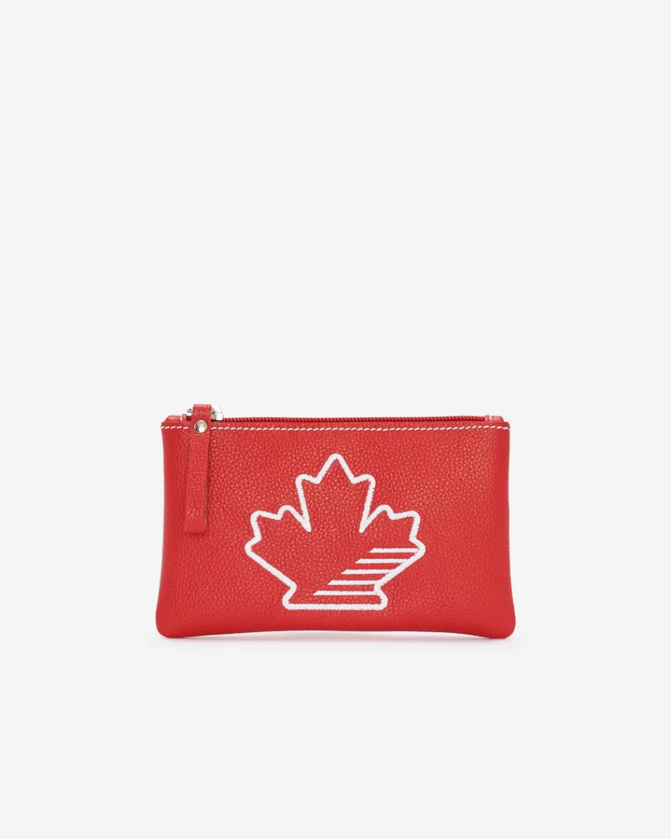 Roots Canada 24 Medium Zip Pouch RACING RED Cheap