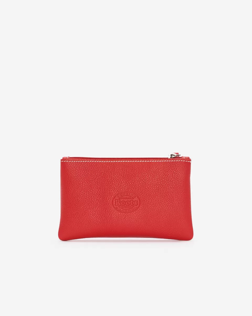 Roots Canada 24 Medium Zip Pouch RACING RED Cheap