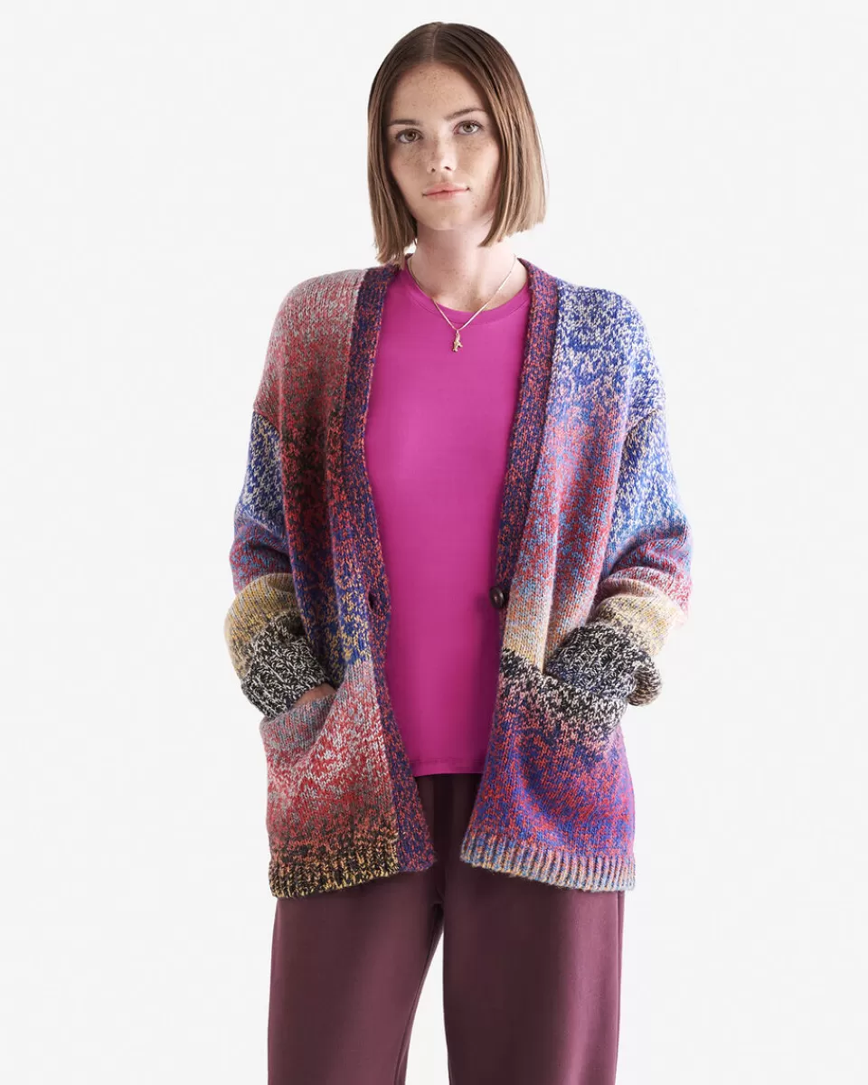 Roots Colborne Open Cardigan MULTI OMBRE Best