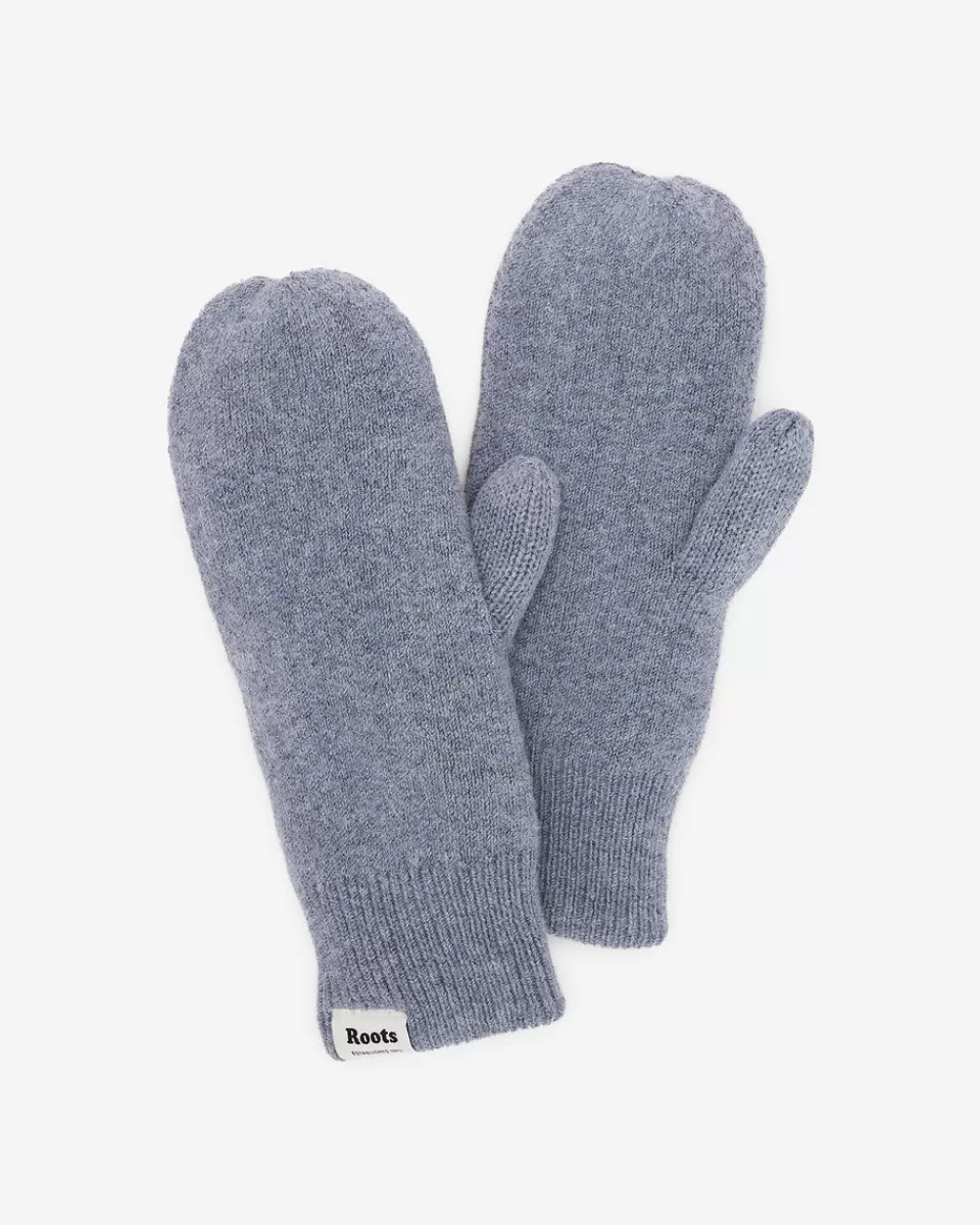 Roots Cozy Knit Mitten MEDIUM GREY MIX Flash Sale