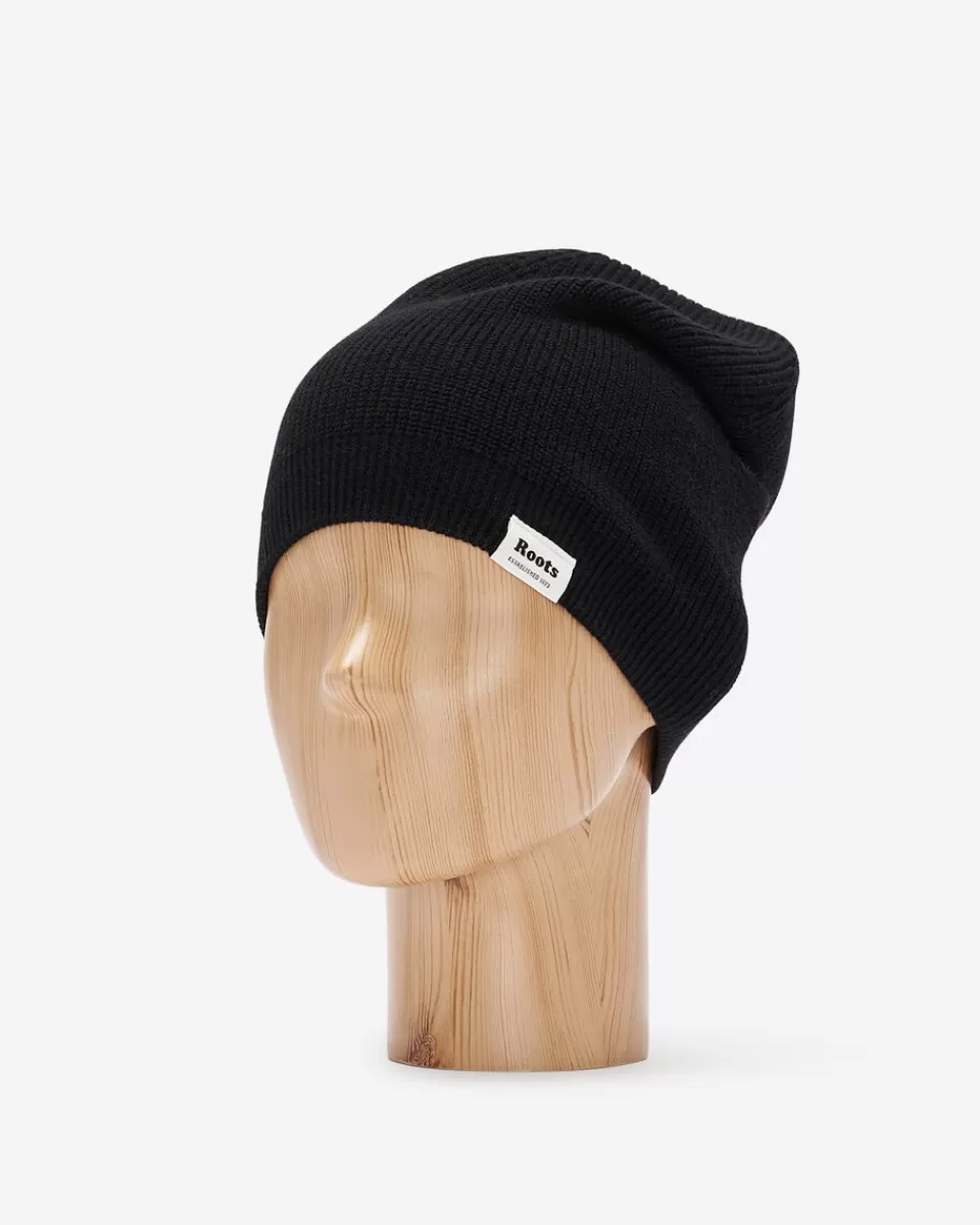 Roots Cozy Knit Slouch Toque BLACK Store