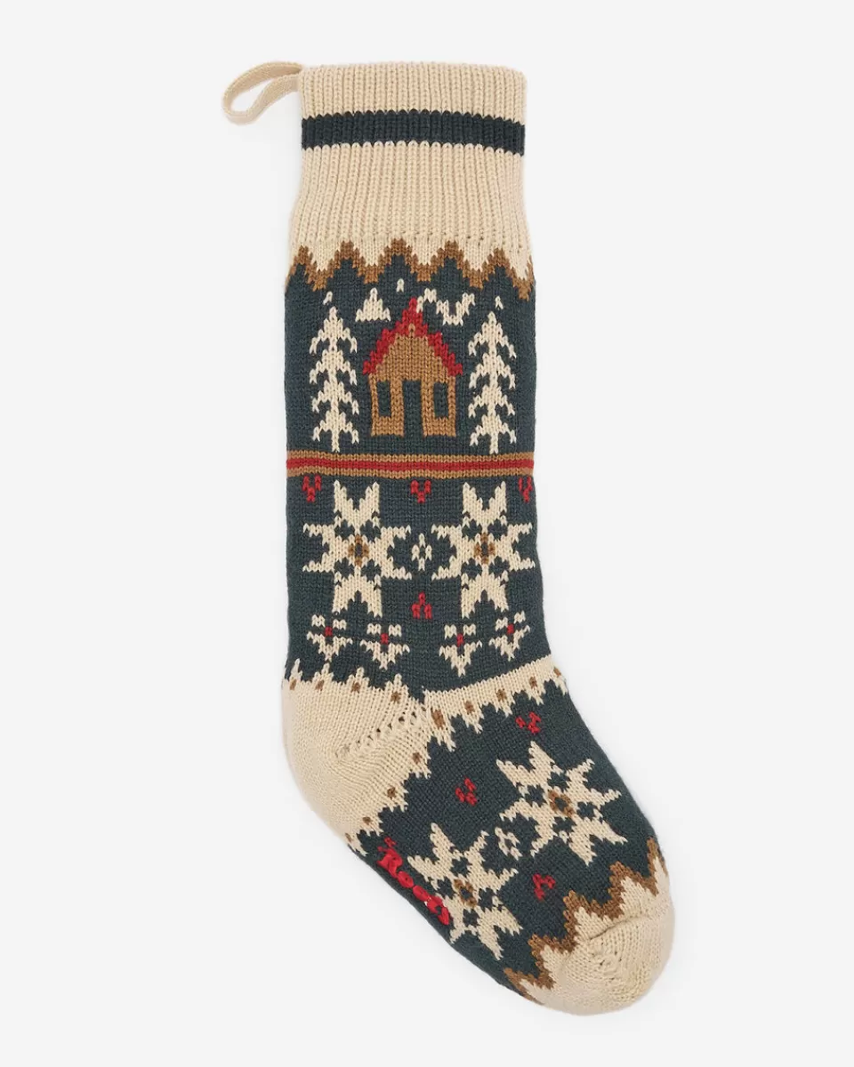 Roots Fair Isle Stocking VARSITY GREEN Hot