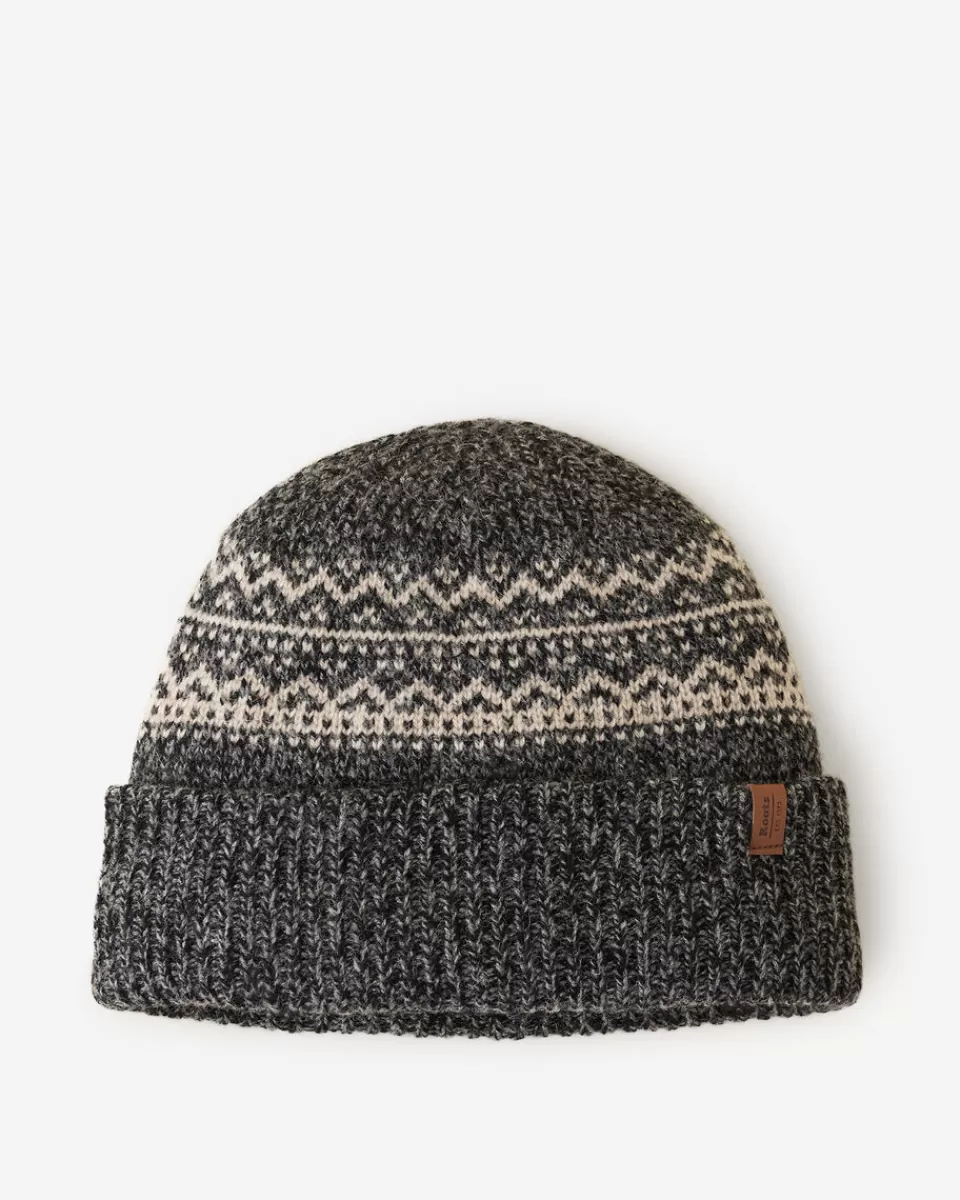 Roots Fair Isle Wool Toque BLACK MIX Cheap