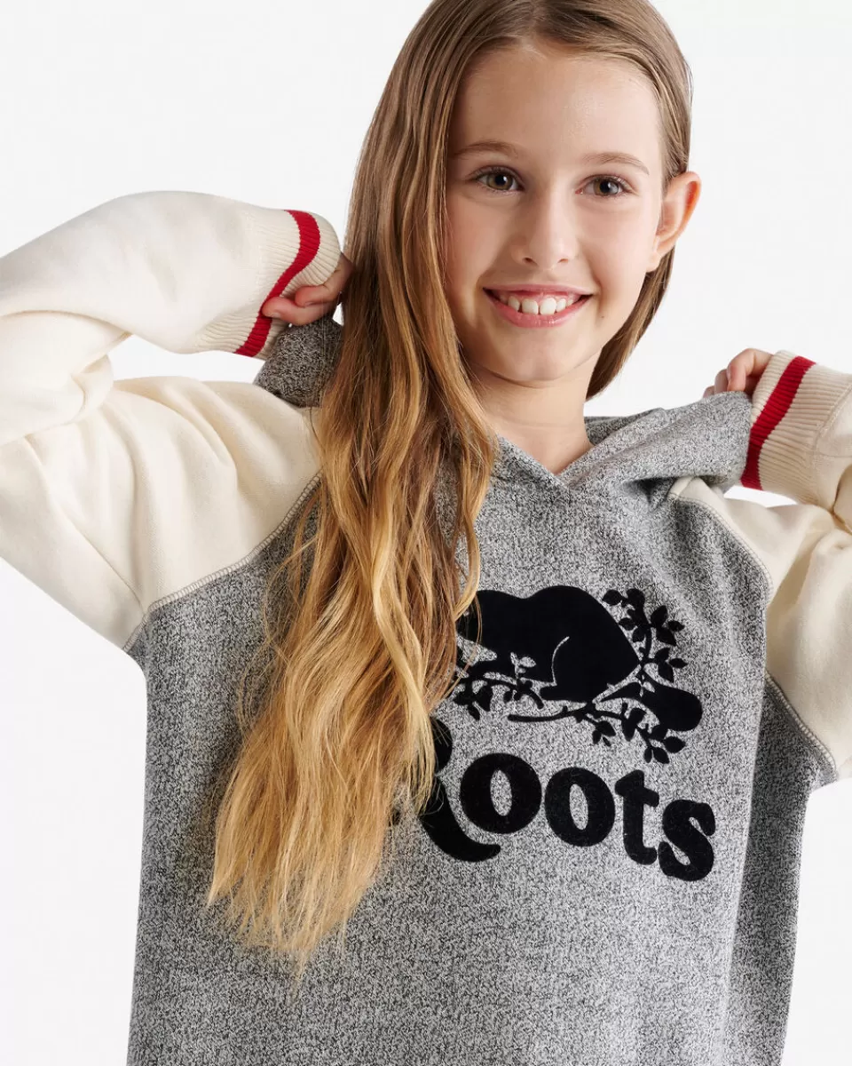 Roots Girls Cabin Hoodie Dress GREY OAT PEPPER Outlet