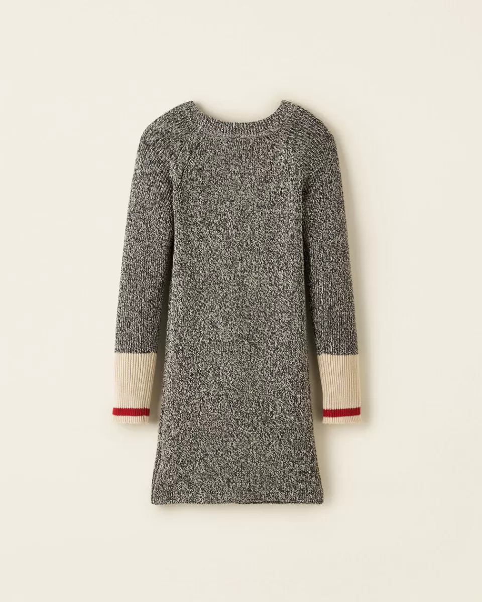 Roots Girls Cabin Knit Dress GREY OAT MIX Clearance