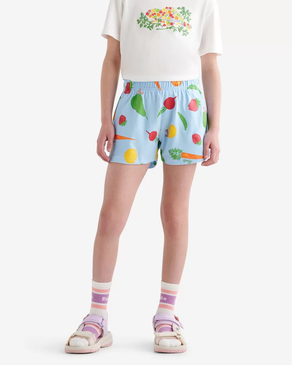 Roots Girls Garden Print Short CLEAR SKY BLUE Sale