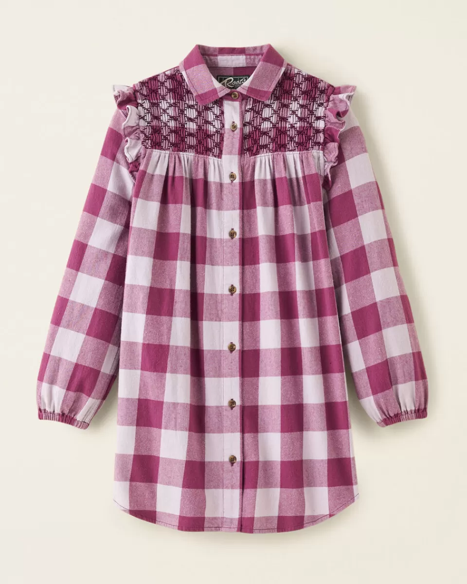 Roots Girls Park Plaid Dress Discount