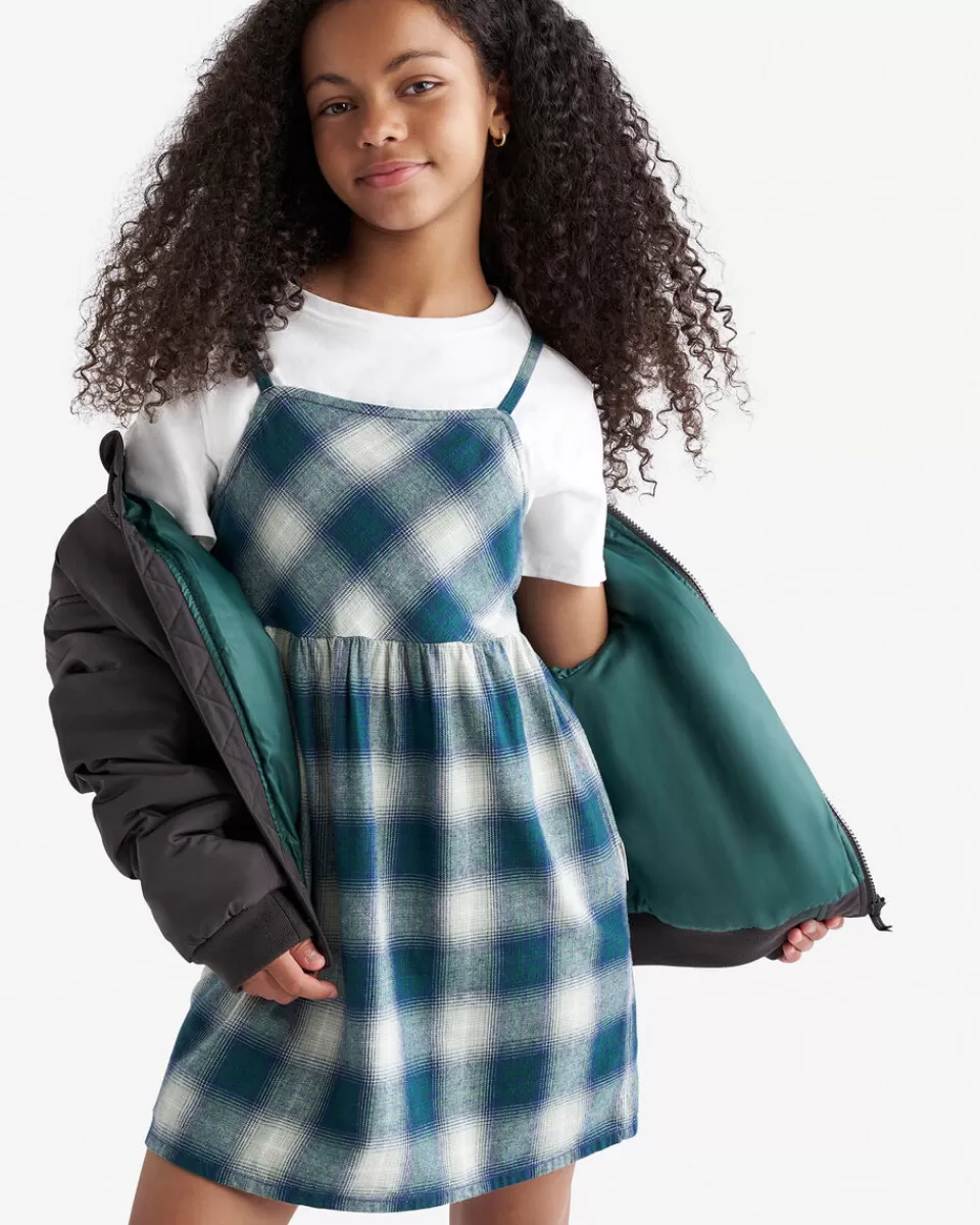 Roots Girls Plaid Slip Dress TRUE NAVY Shop