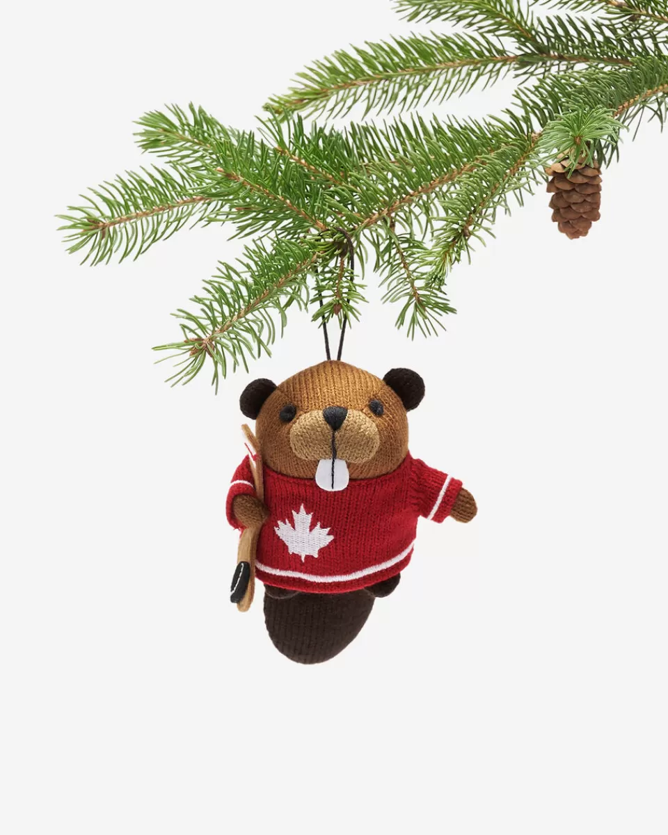 Roots Hockey Beaver Ornament GRIZZLY BROWN Shop