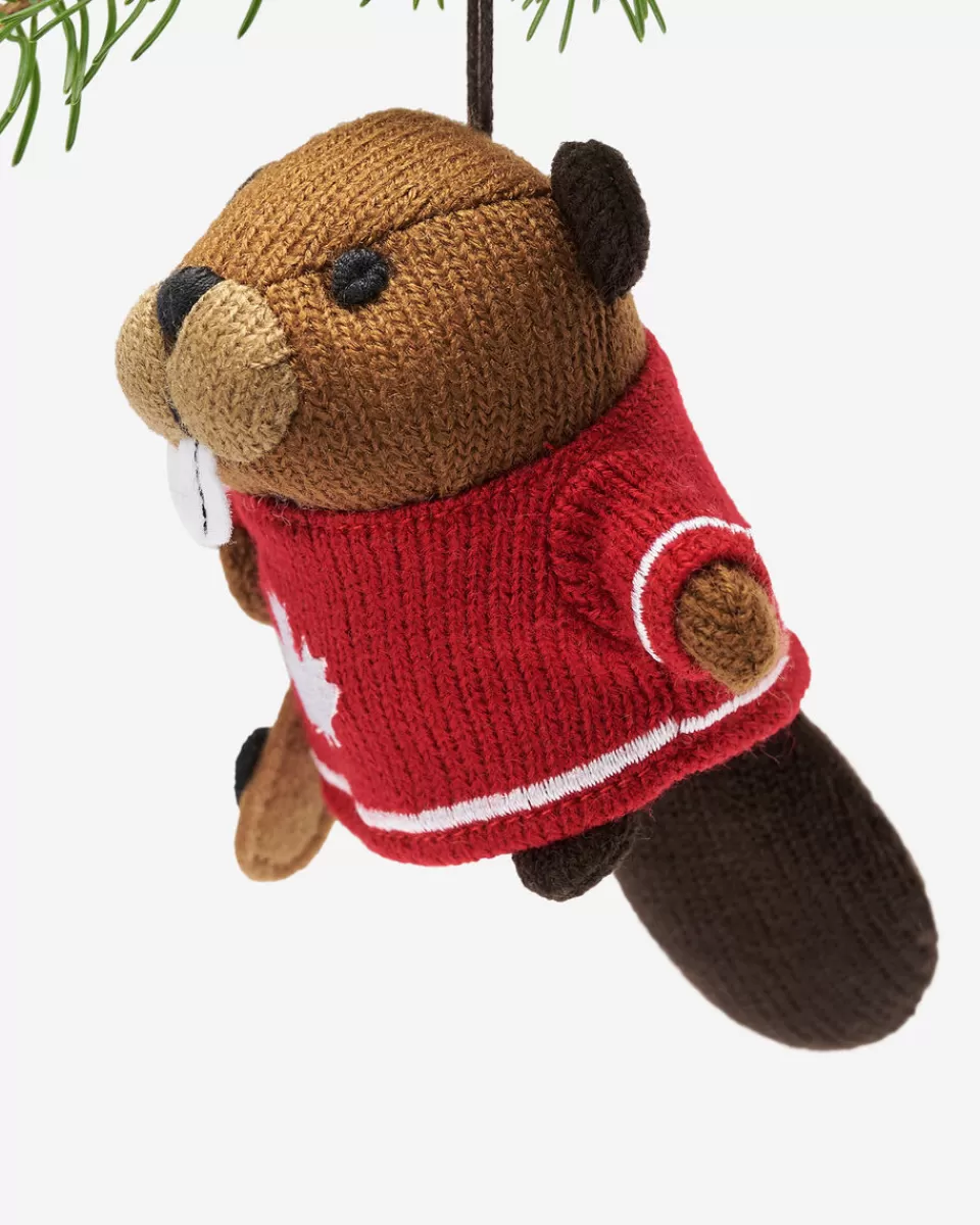 Roots Hockey Beaver Ornament GRIZZLY BROWN Shop