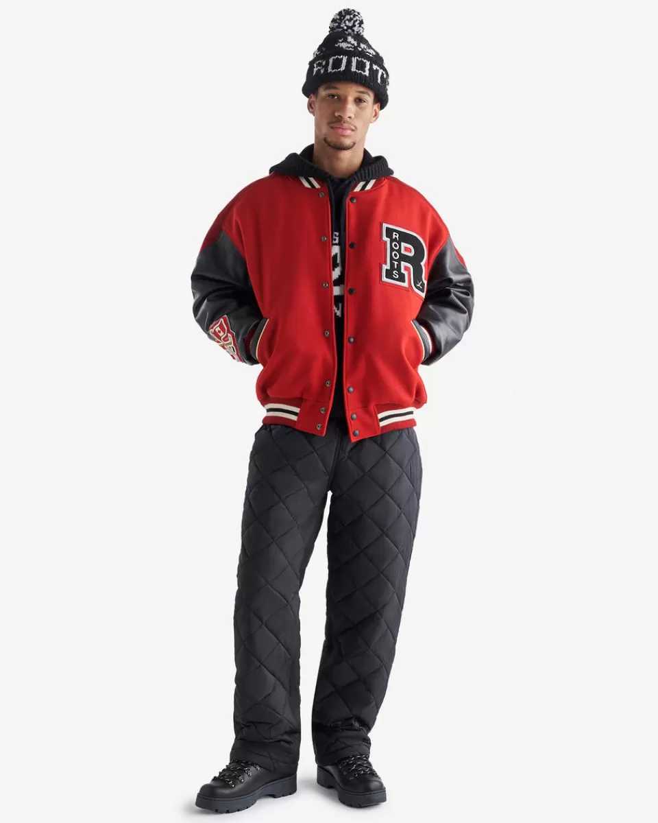 Roots Hockey Varsity Jacket CARDINAL RED New