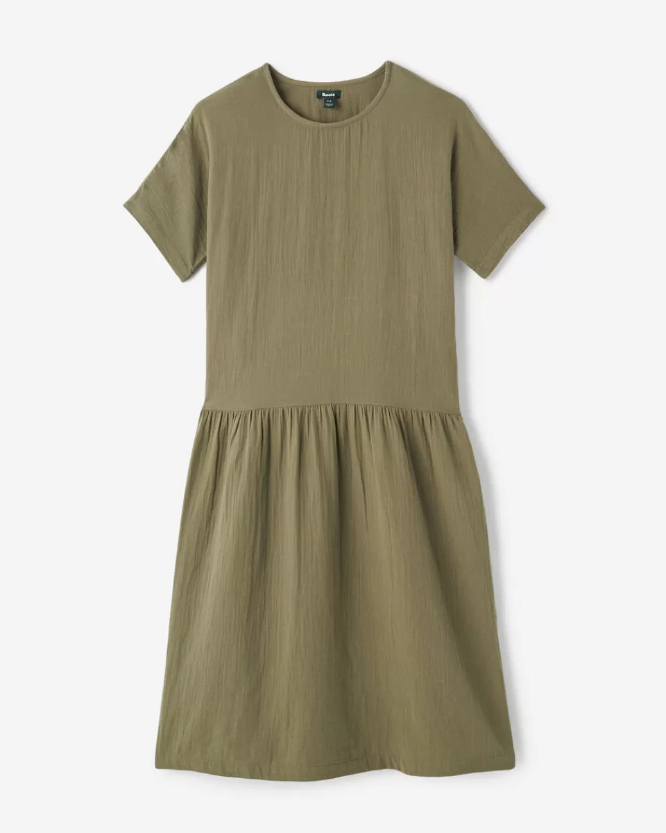 Roots Isla Gauze Drop Waist Dress Online