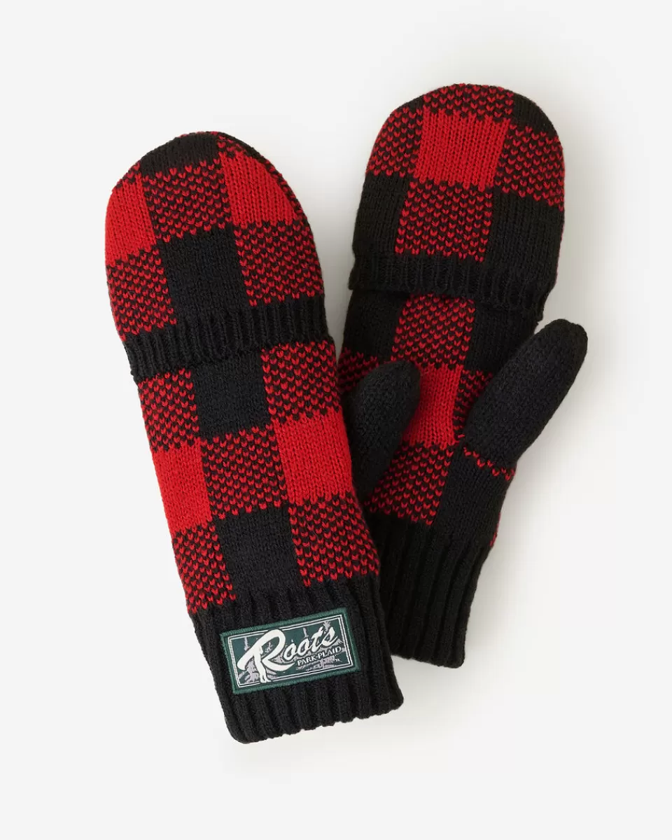 Roots Kid Park Plaid Flip Mitt Outlet