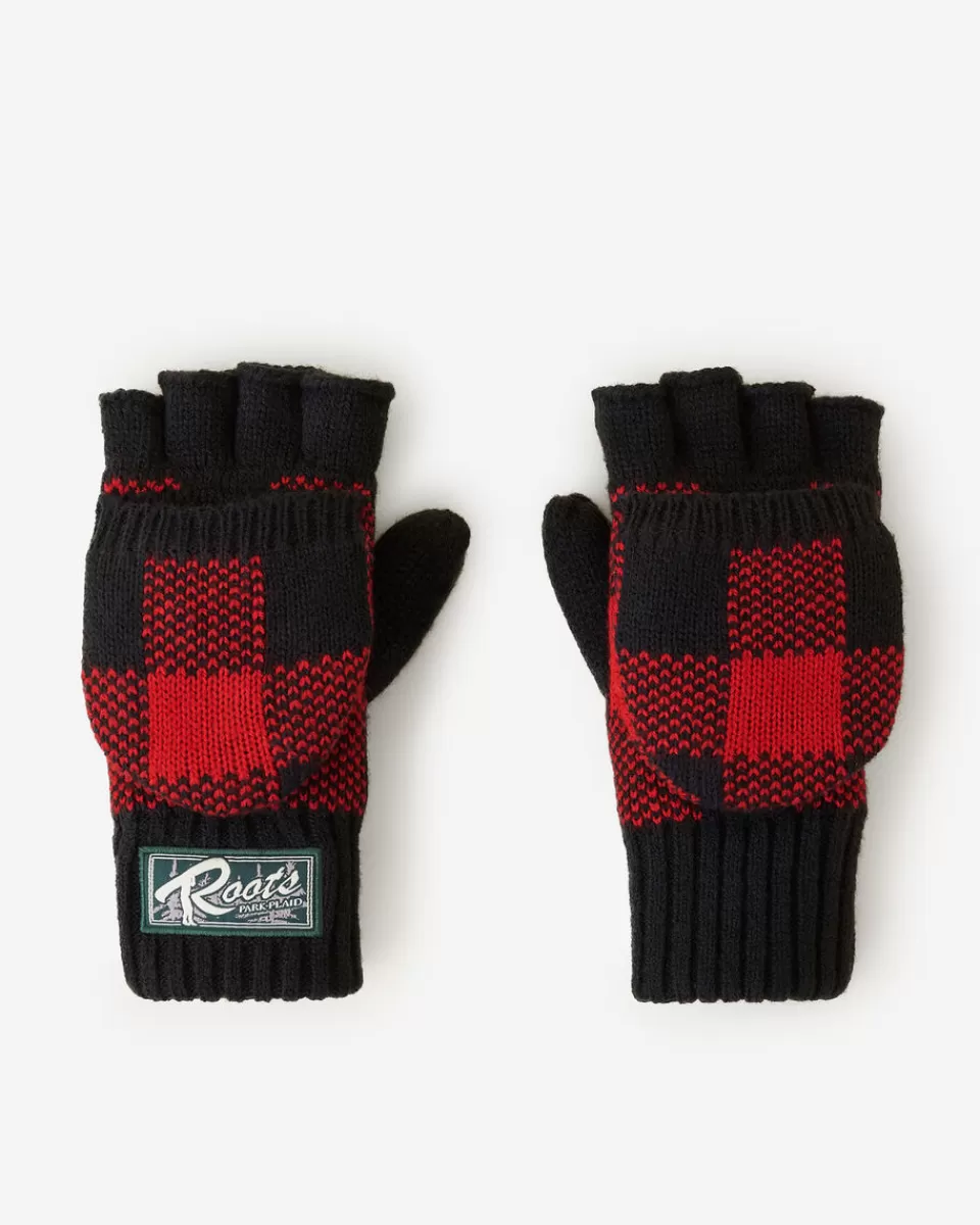 Roots Kid Park Plaid Flip Mitt Outlet