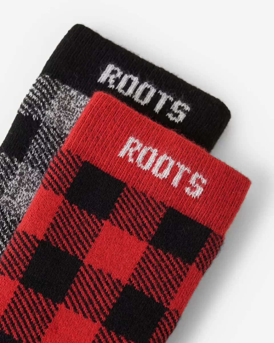 Roots Kid Park Plaid Sock 2 Pack Fashion