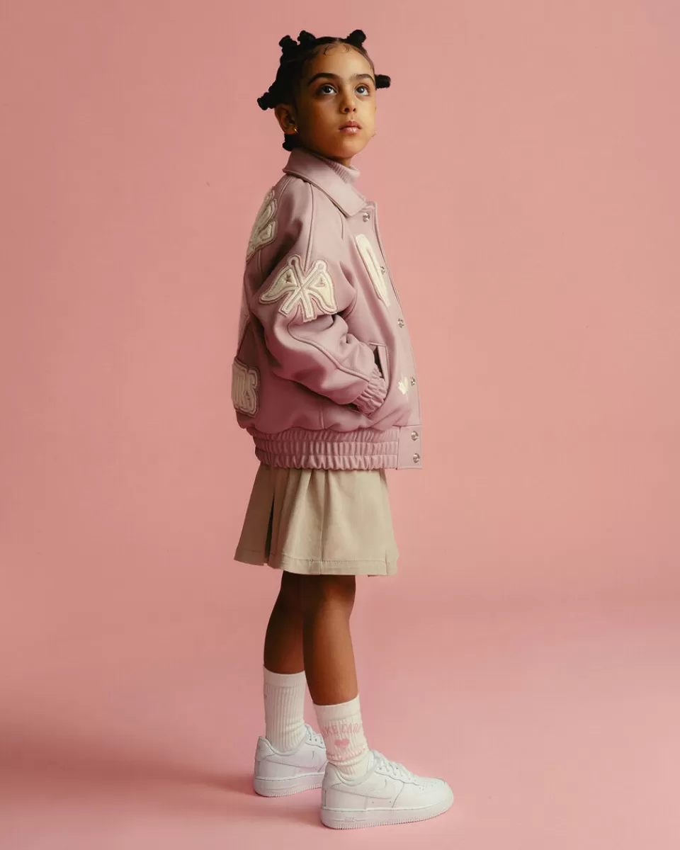 Roots Kids Love Varsity Jacket PINK Cheap