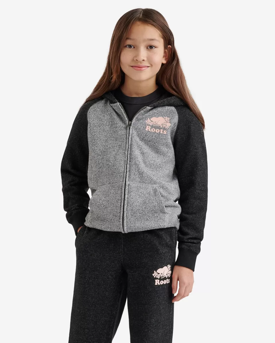 Roots Kids Organic Original Full Zip Hoodie BLACK PEPPER New