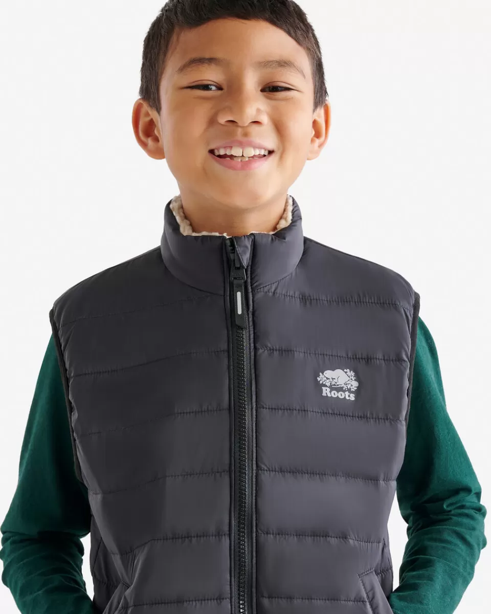 Roots Kids Reversible Puffer Vest BLACK Discount