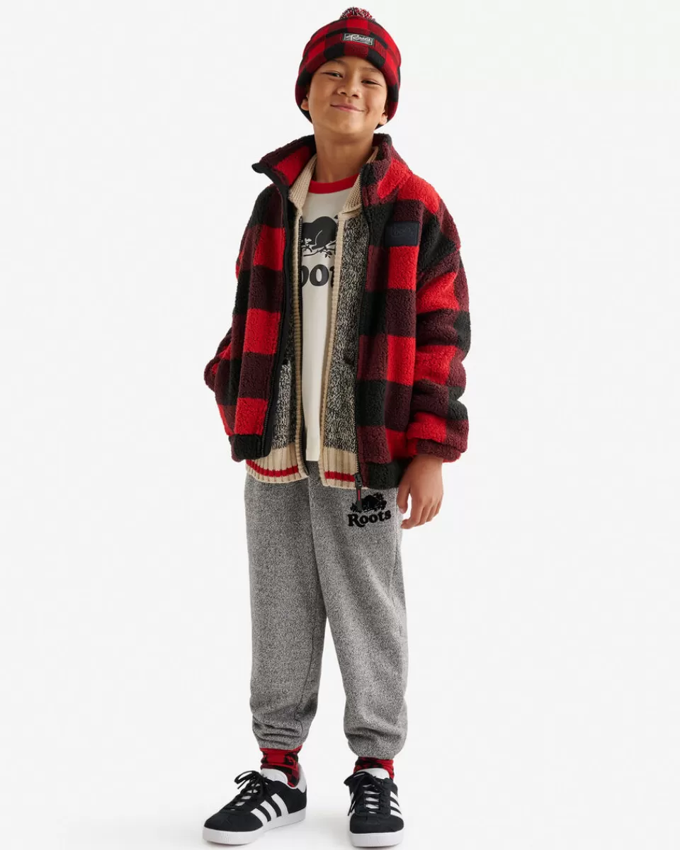 Roots Kids Shearling Fleece Full Zip CABIN RED Best Sale