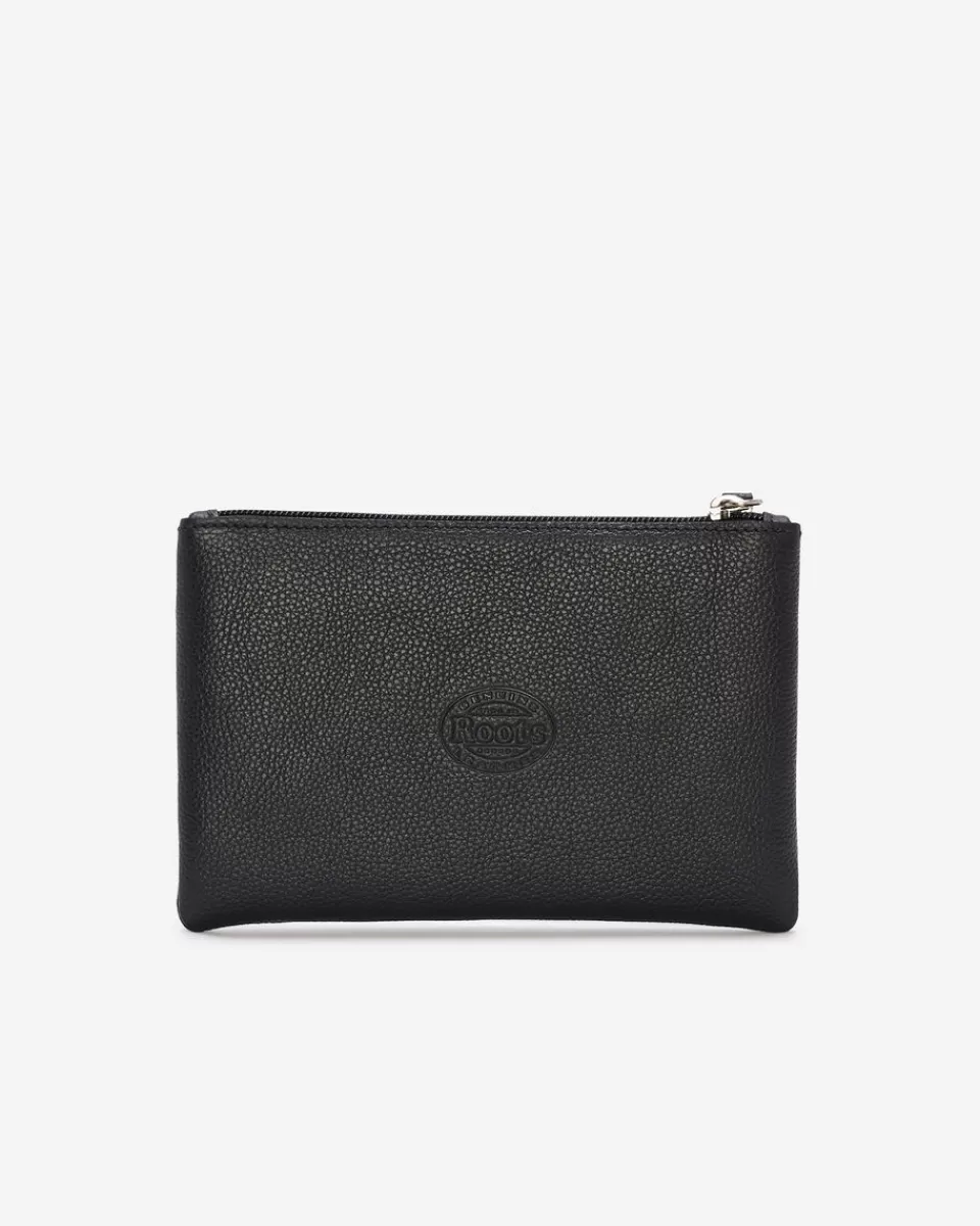 Roots Large Zip Pouch Cervino BLACK Flash Sale