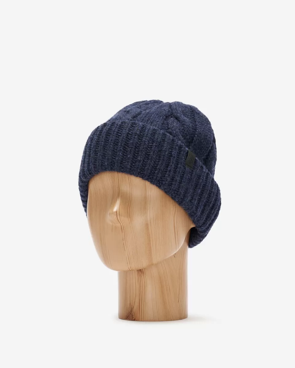 Roots Larkin Cable Wool Toque NAVY MIX Cheap