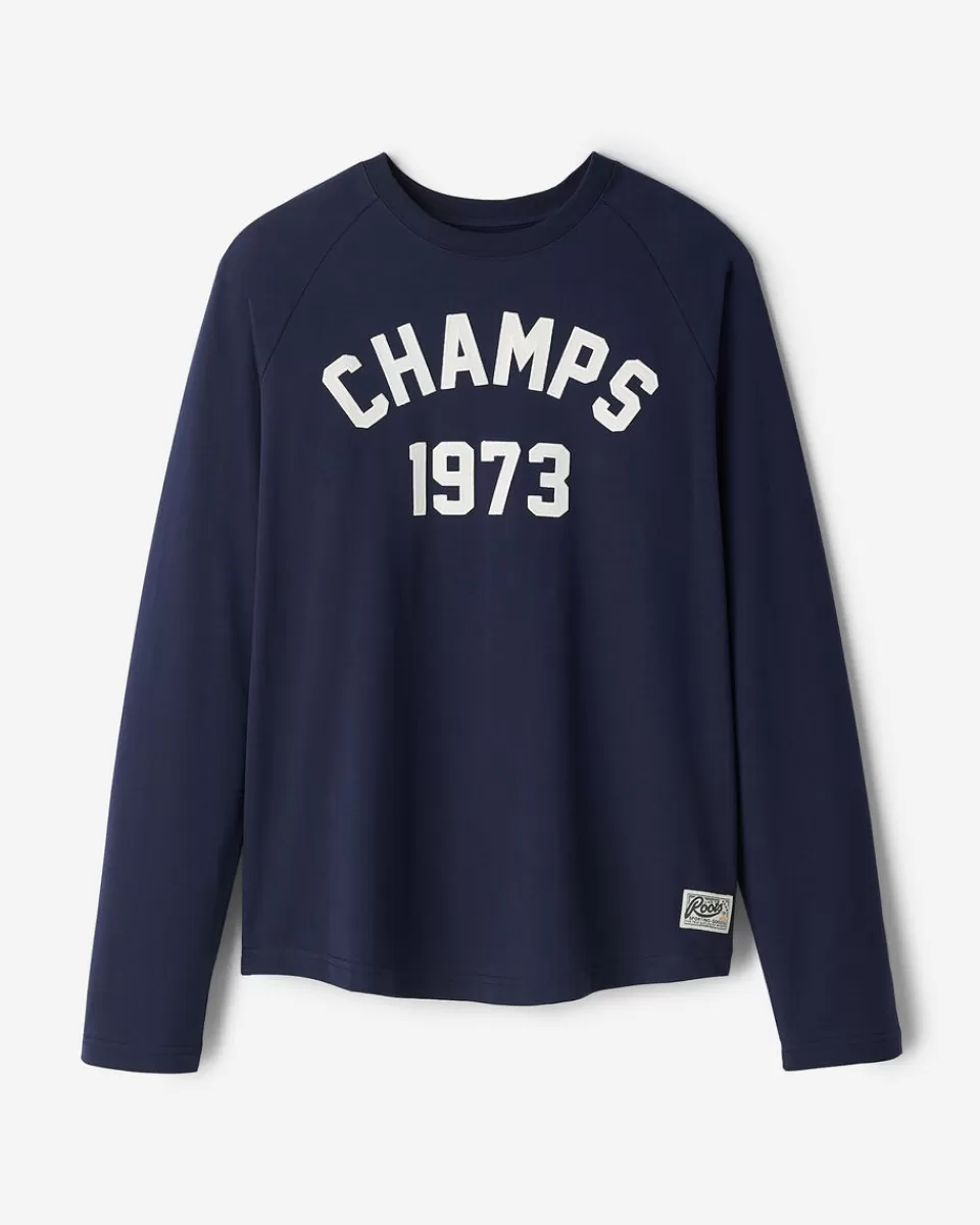 Roots Mens 1973 Champs Raglan Long Sleeve T-Shirt Outlet