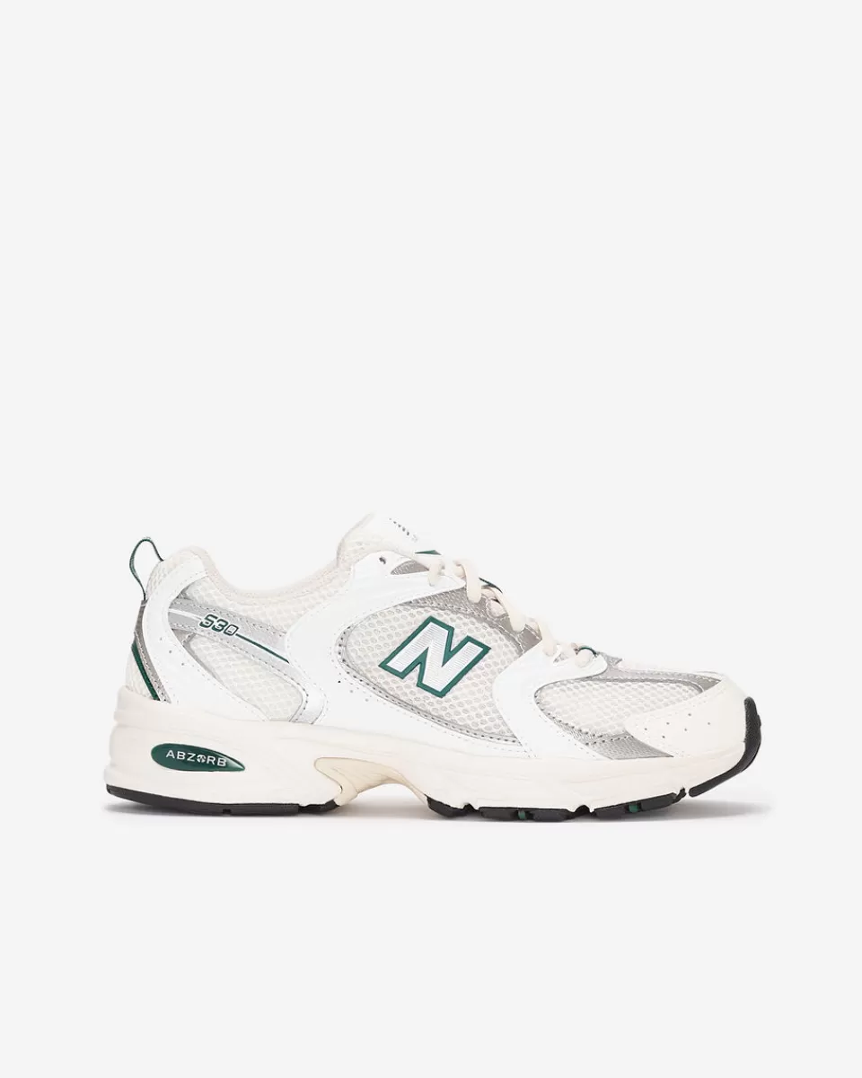 Roots New Balance 530 SEA SALT/WHITE/GREEN Flash Sale