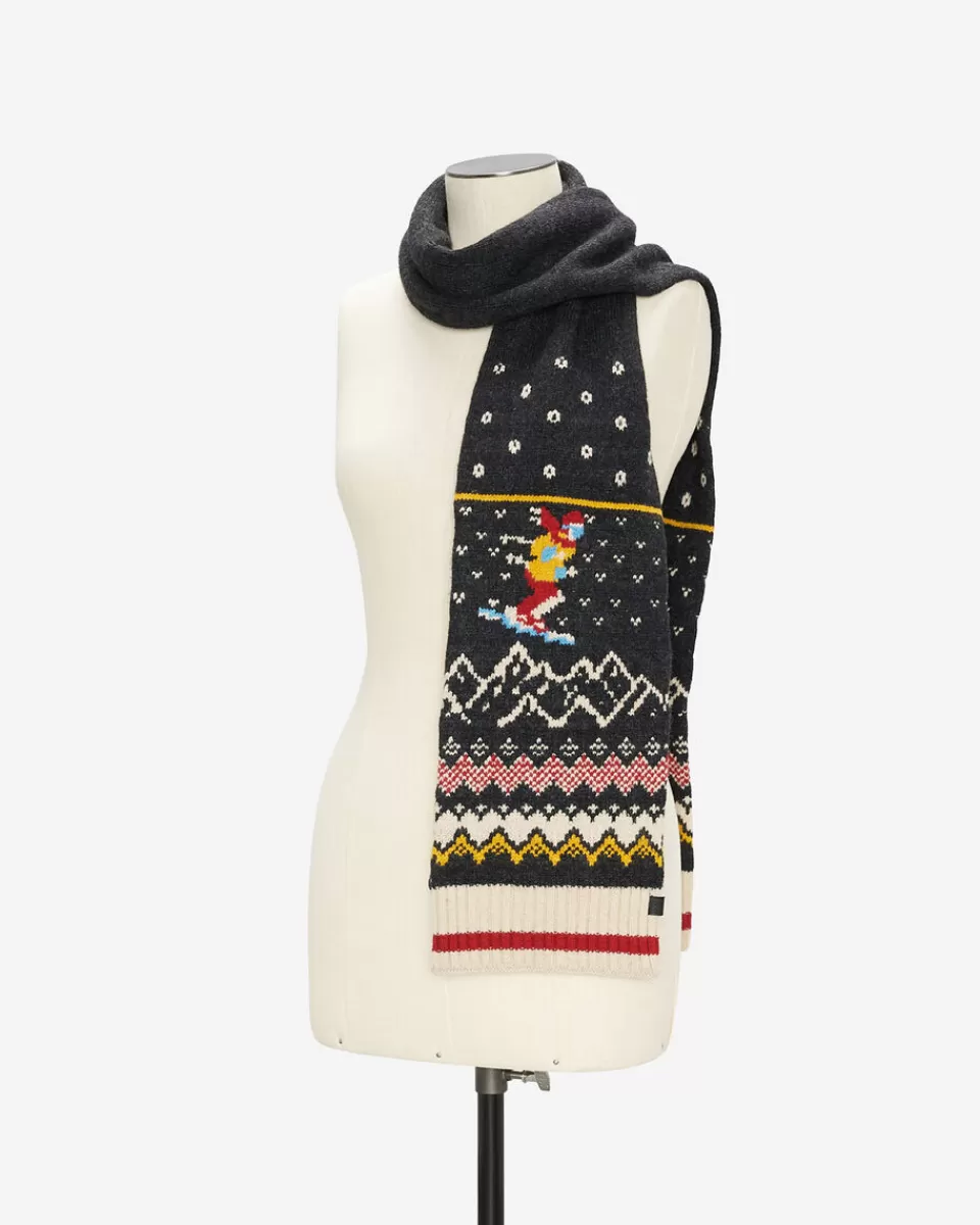 Roots Nordic Cabin Scarf BLACK MIX Fashion