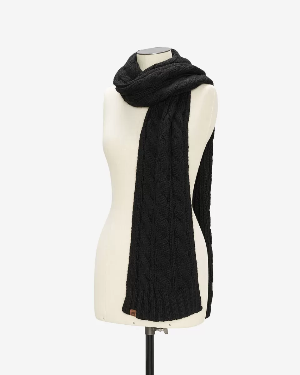 Roots Olivia Cable Scarf BLACK Best