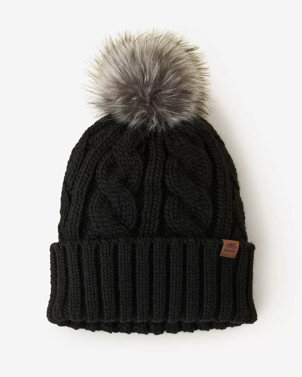 Roots Olivia Cable Toque BLACK Shop