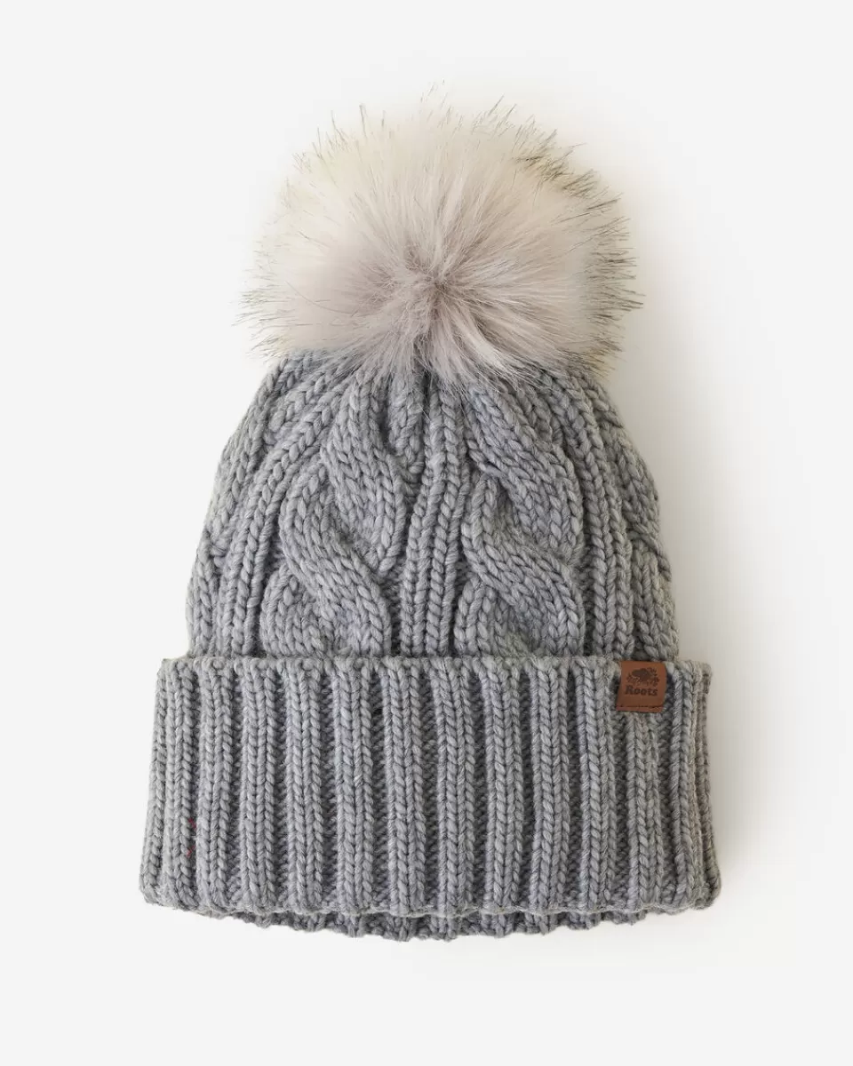 Roots Olivia Cable Toque MEDIUM GREY MIX Cheap