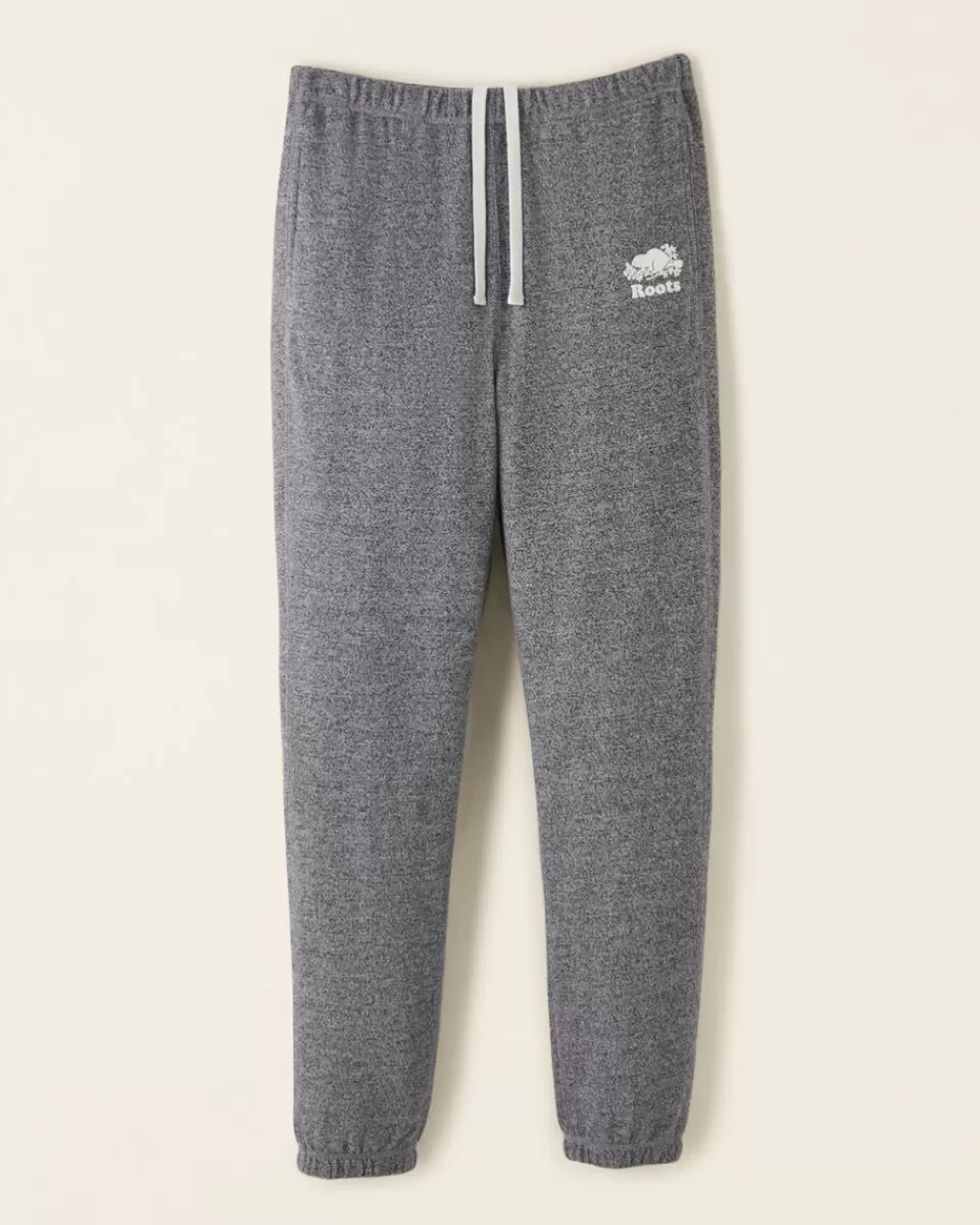 Roots Organic Cooper High Waisted Sweatpant SALT & PEPPER Outlet