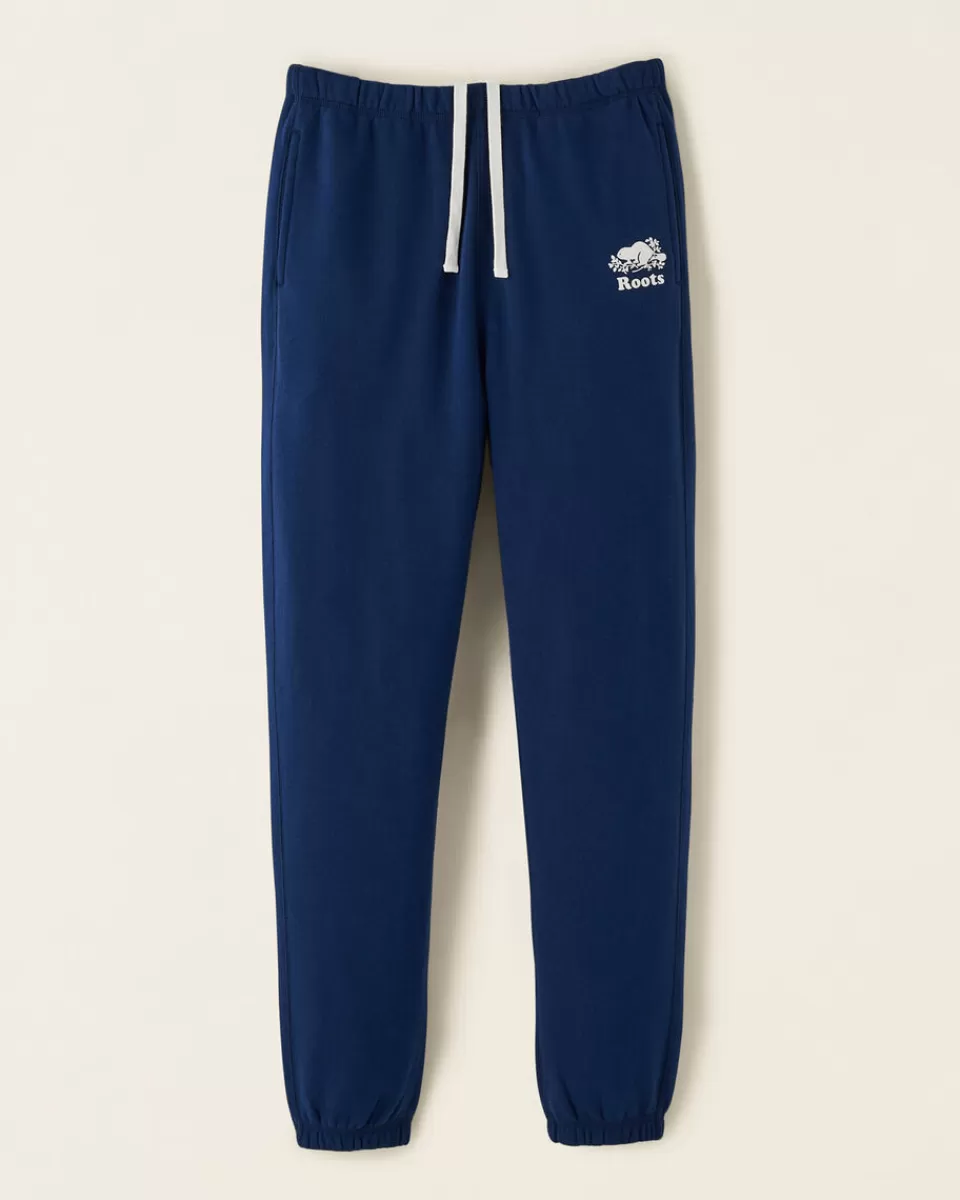 Roots Organic Cooper High Waisted Sweatpant TRUE NAVY Cheap