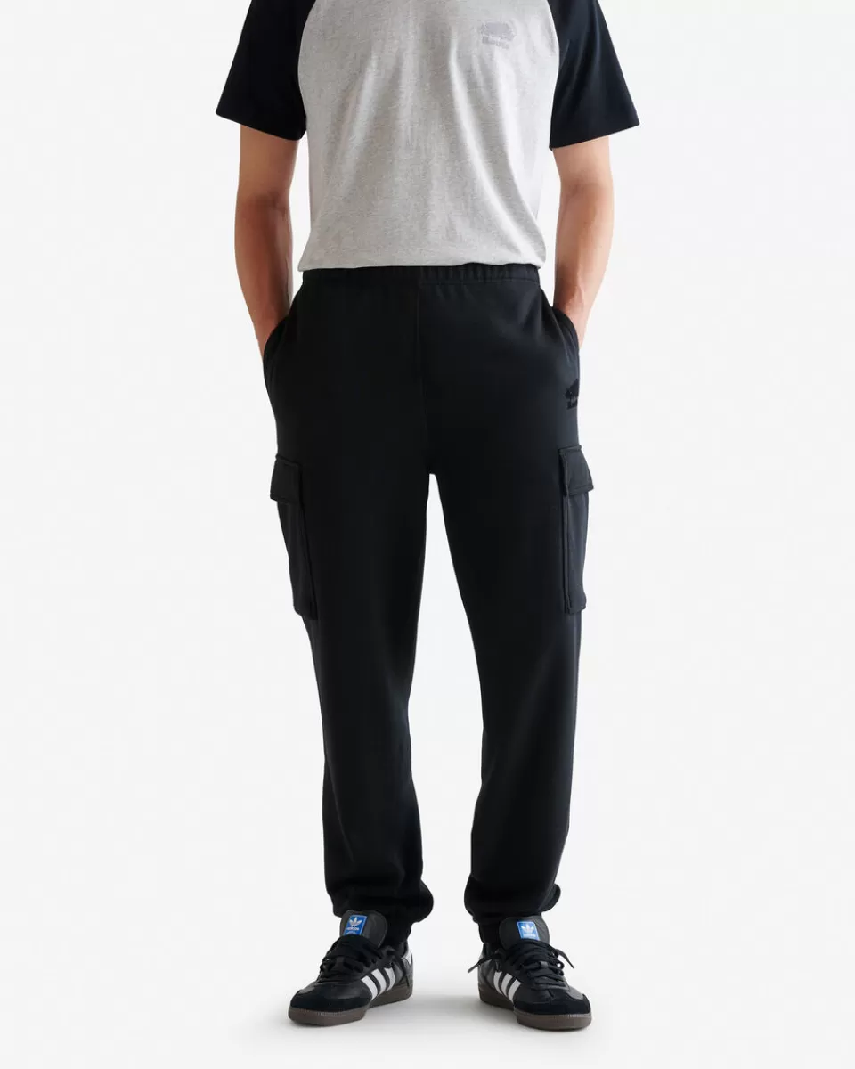 Roots Organic Cooper Relaxed Cargo Sweatpant BLACK/BLACK Sale