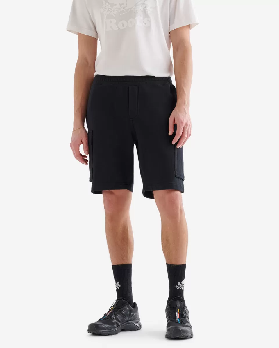 Roots Organic Original Cargo Sweatshort 9 Inch BLACK/BLACK Fashion