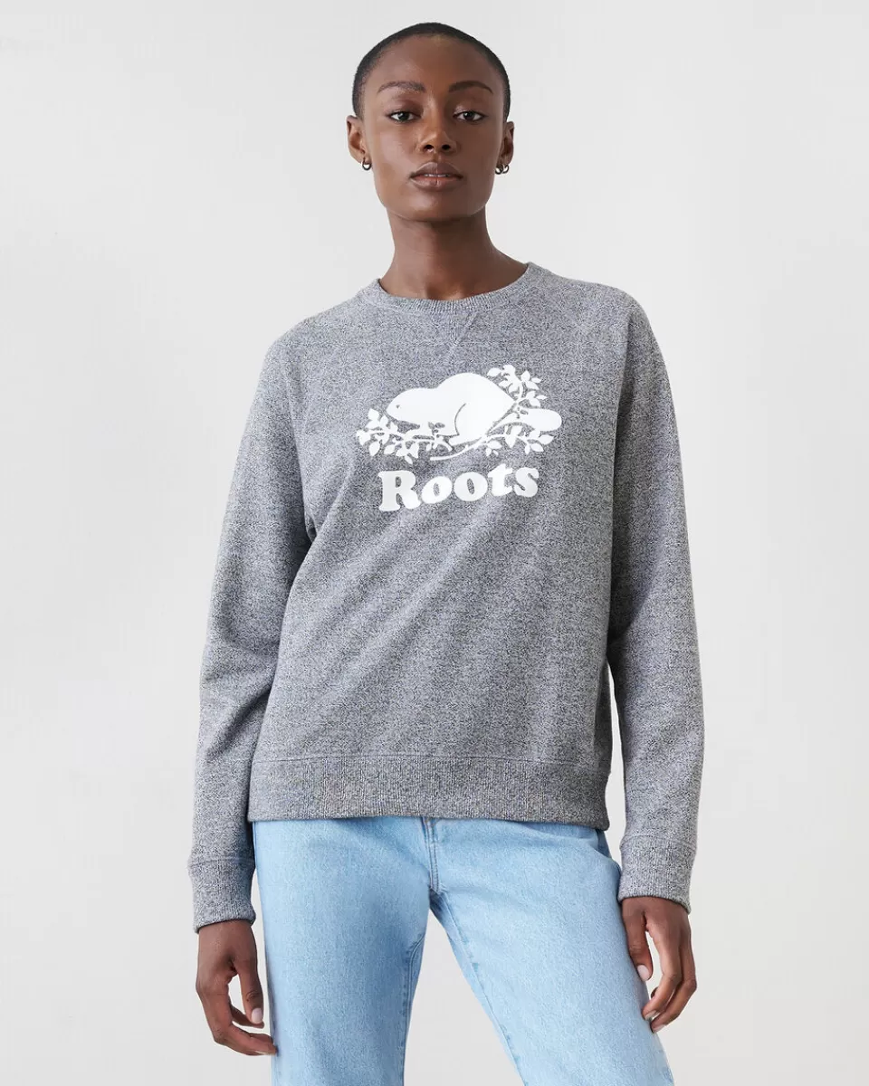 Roots Organic Original Crew Sweatshirt SALT & PEPPER Best