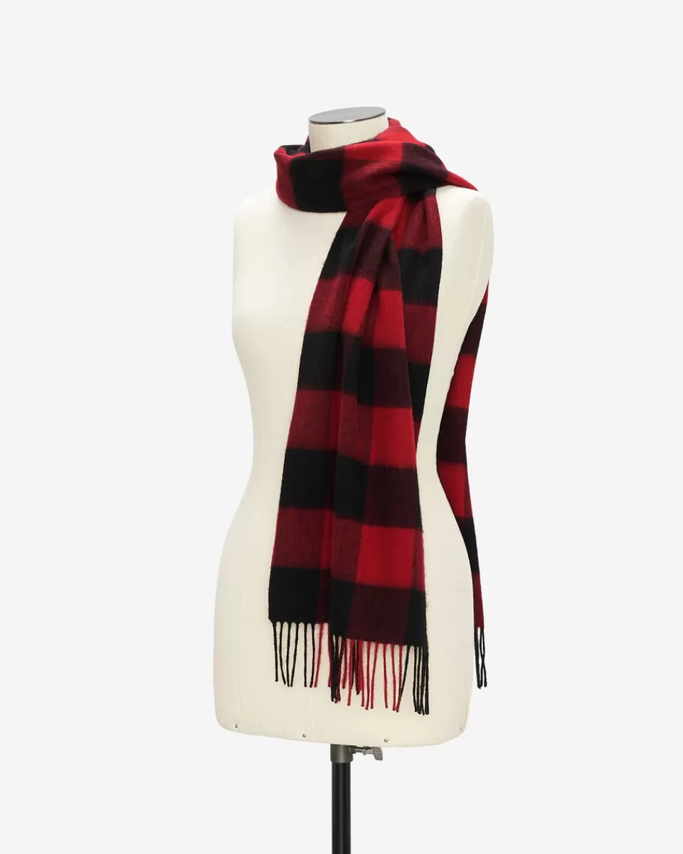 Roots Plaid Wool Scarf CABIN RED MIX Best