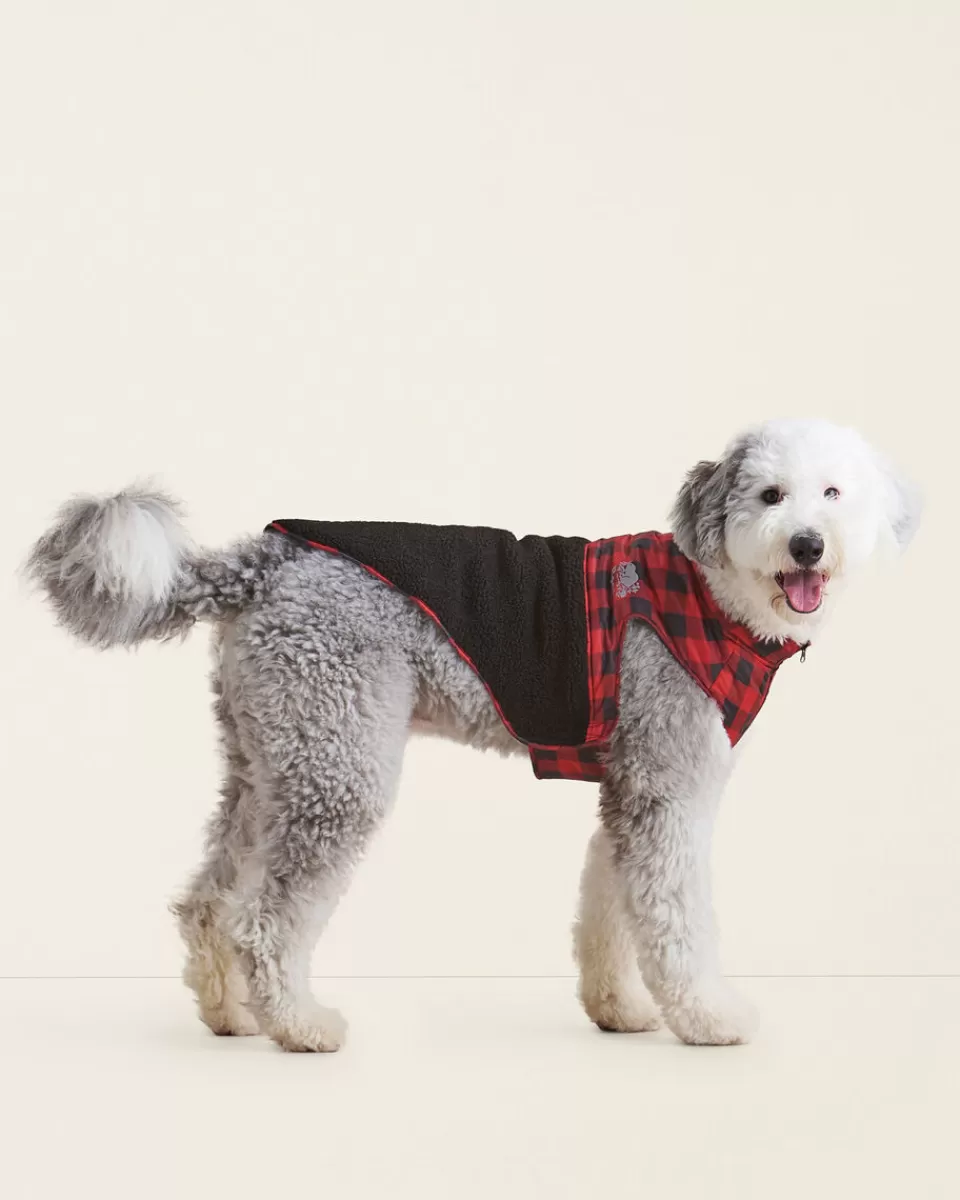 Roots Pooch Park Plaid Sherpa Size 24 CABIN RED Online