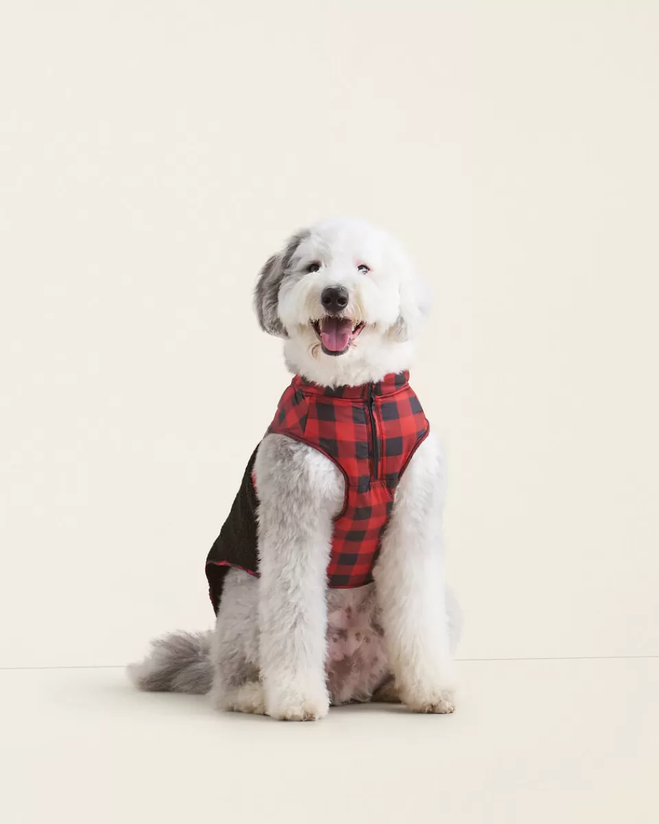 Roots Pooch Park Plaid Sherpa Size 24 CABIN RED Online